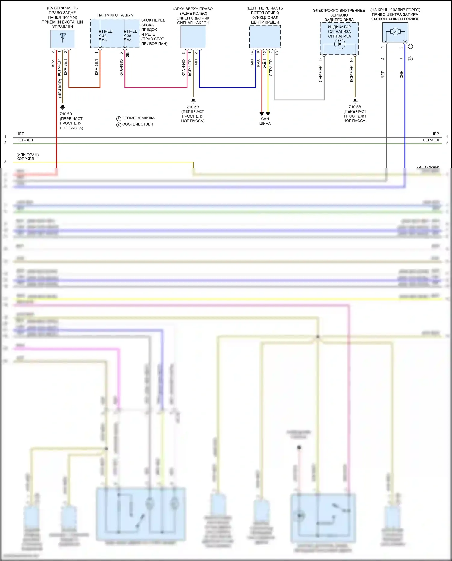 John Cooper Works Countryman MINI III (2023-2024): Электросхема центрального замка (2 из 3) 