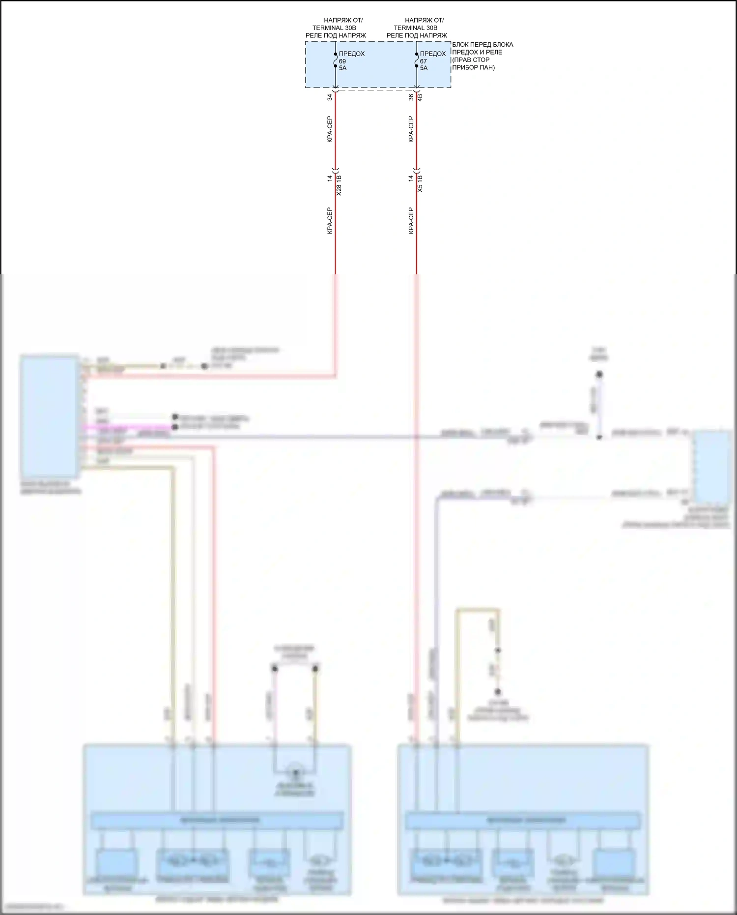 John Cooper Works Countryman MINI III (2023-2024): Управление зеркалами заднего вида электросхема соединений с функцией lin bus 