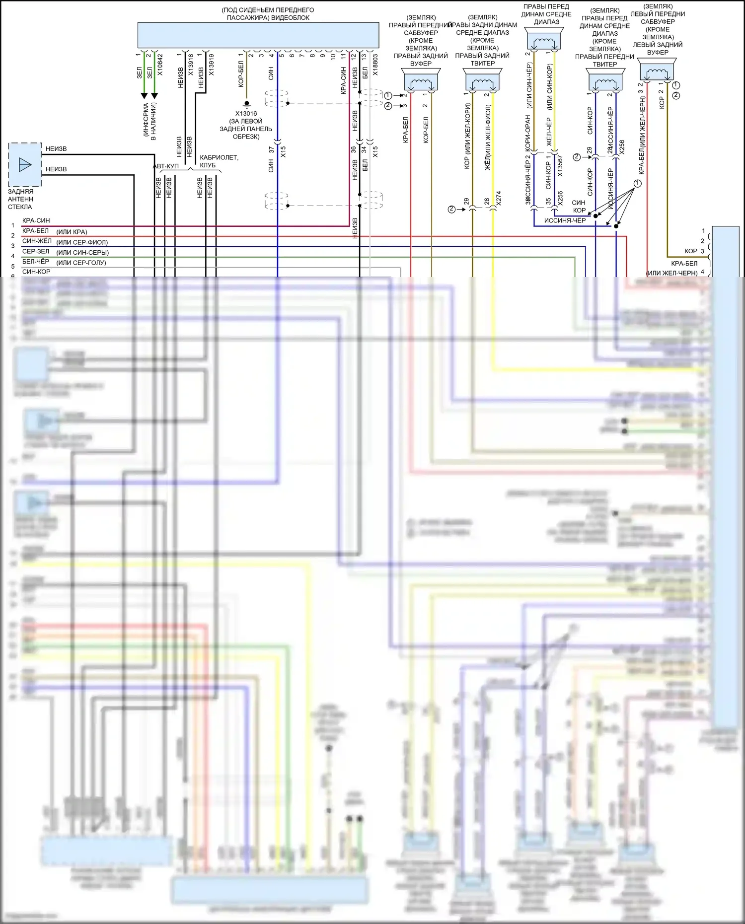 John Cooper Works MINI II рестайлинг (2010-2013): Электросхема навигации, с усилителем (2 из 2) 