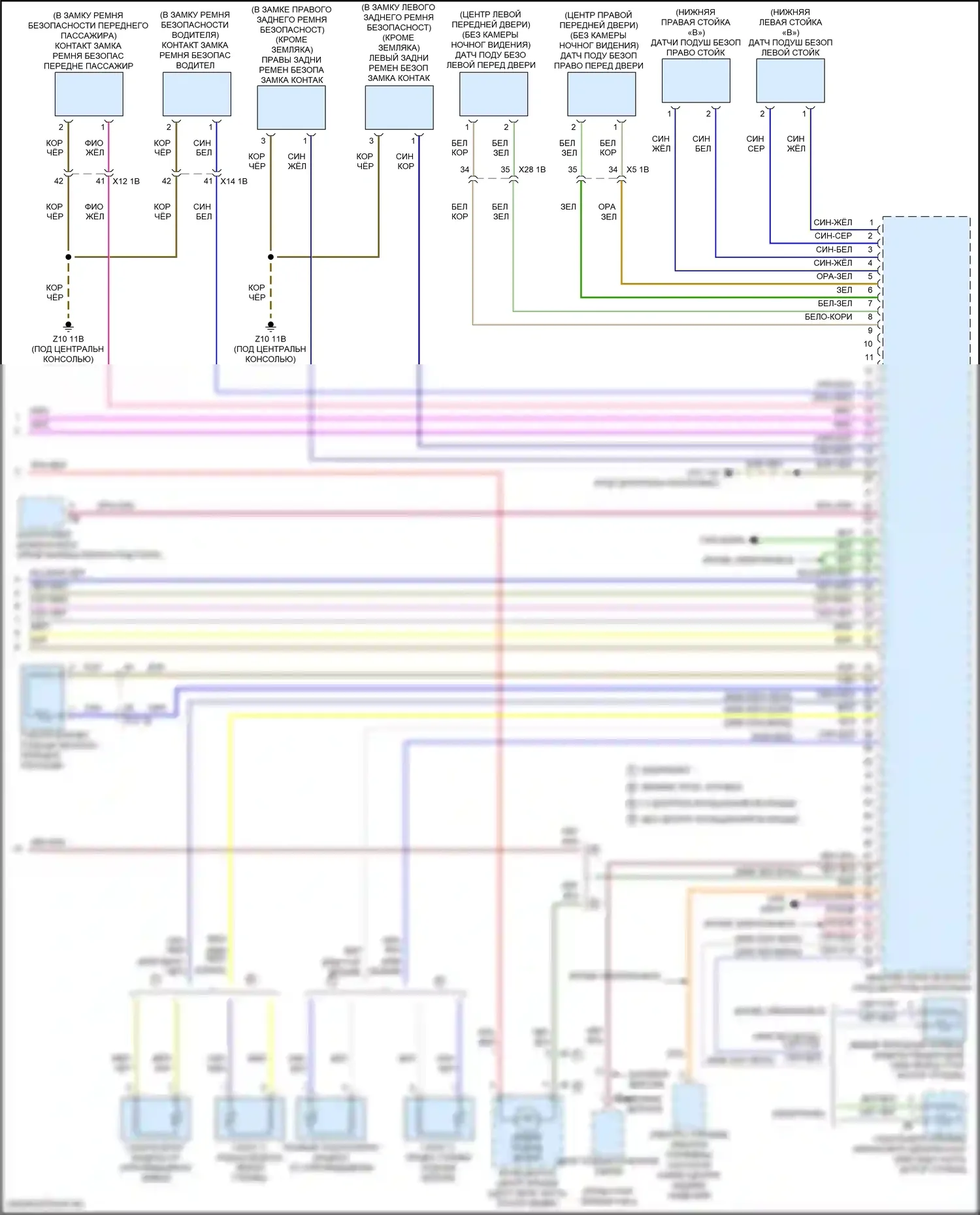 John Cooper Works MINI III рестайлинг 2 (2021-2024): Электросхема подушек безопасности (3 из 3) 