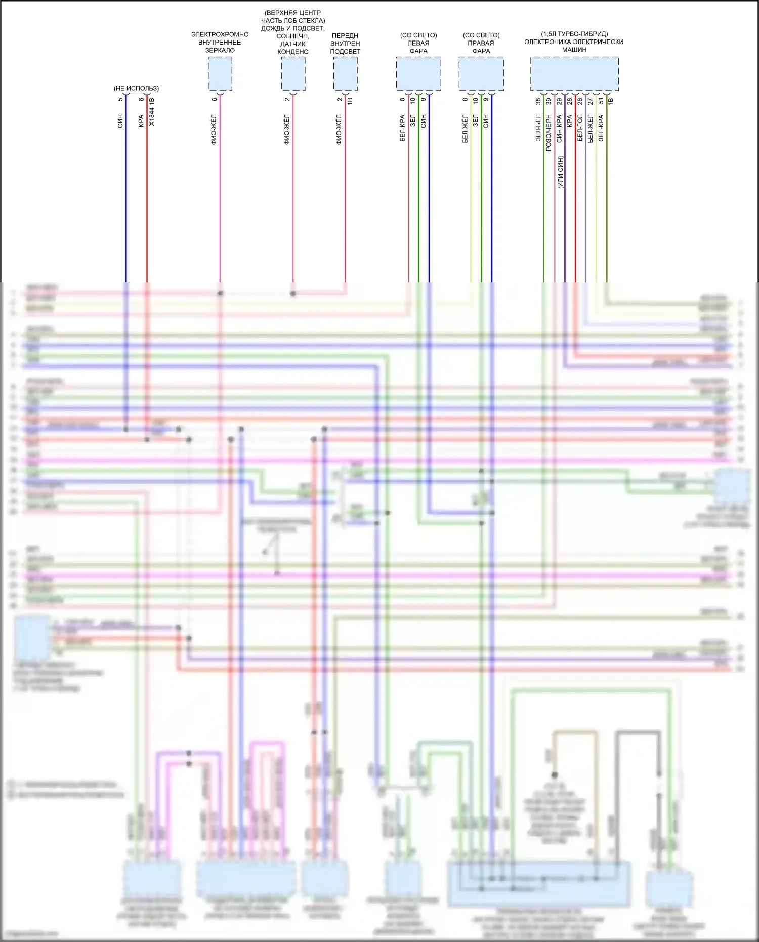 John Cooper Works MINI III рестайлинг (2018-2021): Электросхема шины высокого/низкого уровня (3 из 4) 
