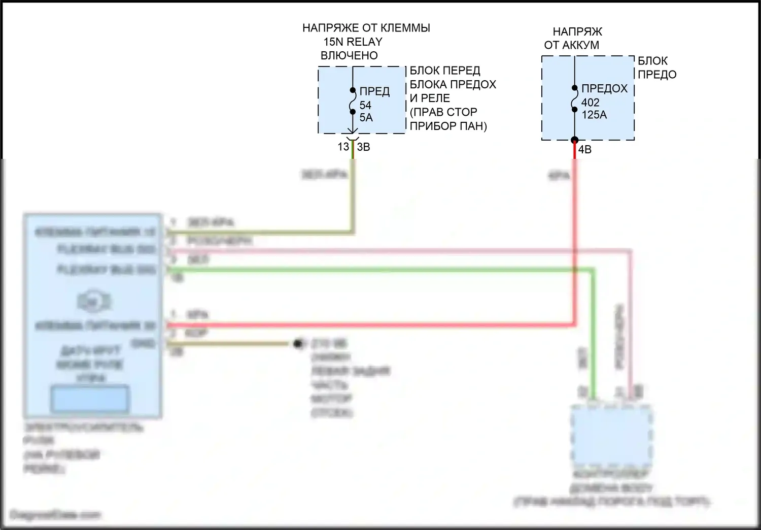 John Cooper Works MINI III рестайлинг (2018-2021): Электросхема электроусилителя руля 