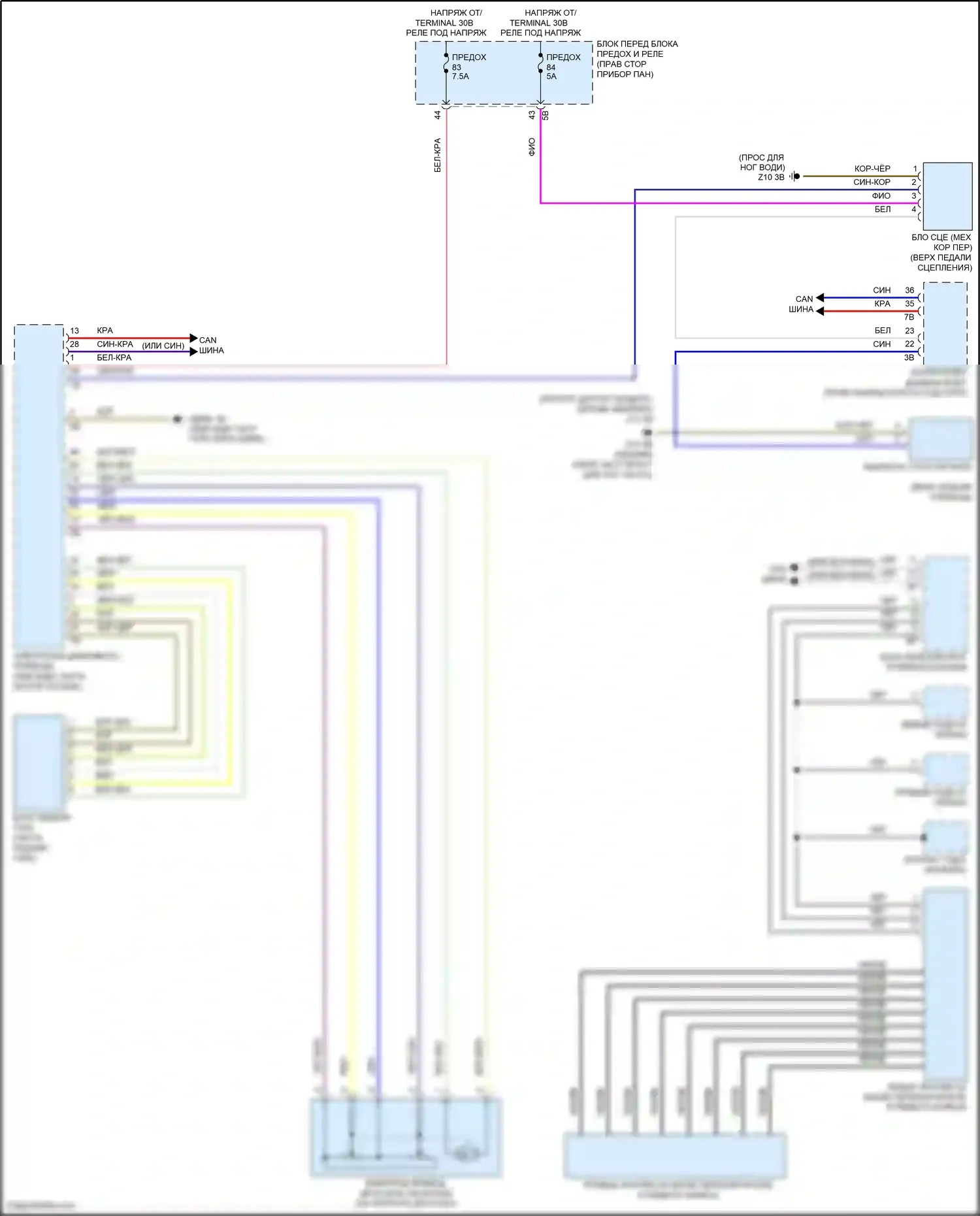 John Cooper Works MINI III рестайлинг (2018-2021): Электросхема круиз-контроля 