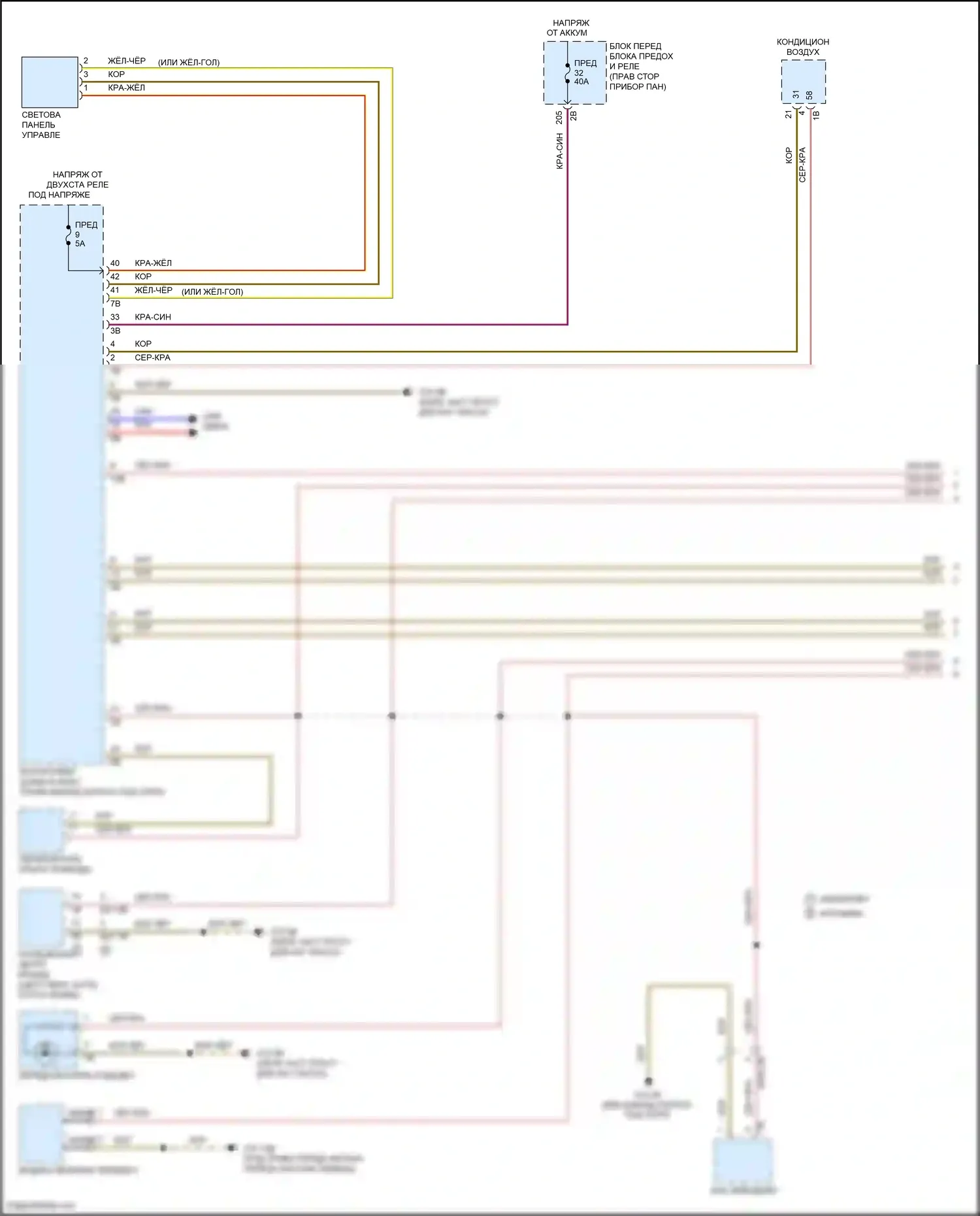John Cooper Works MINI III рестайлинг (2018-2021): Электросхема подсветки приборной панели (1 из 2) 