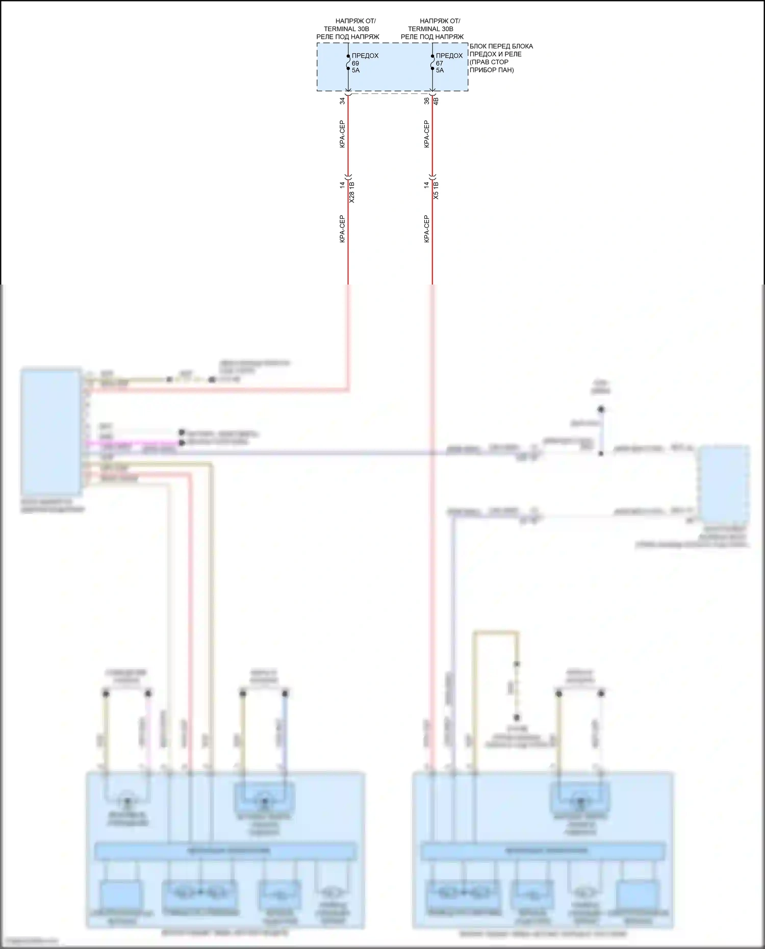 John Cooper Works MINI III рестайлинг (2018-2021): Управление зеркалами заднего вида электросхема соединений с функцией lin bus 