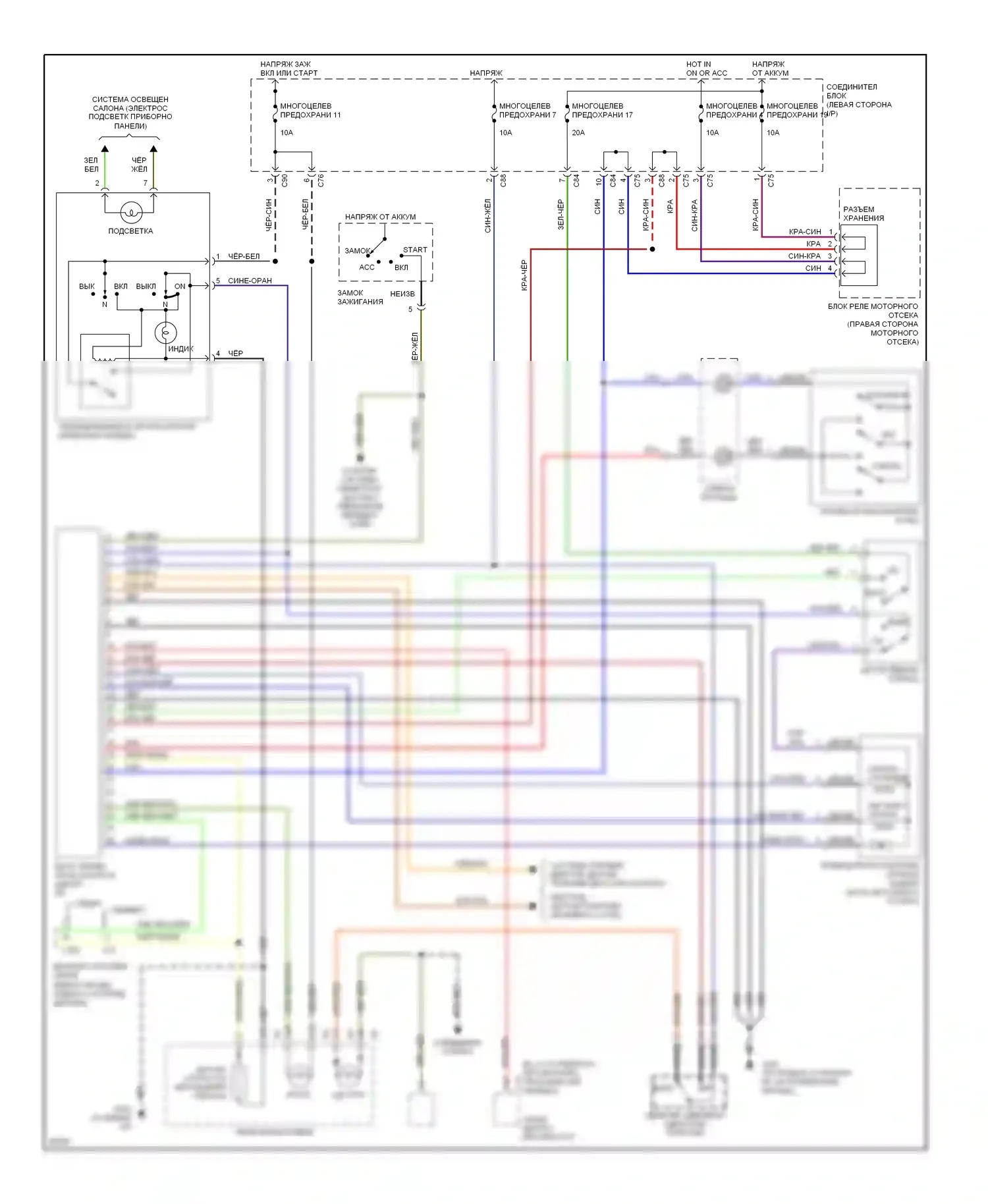 Diamante Mitsubishi I (1989-1997): Электросхема круиз-контроля 
