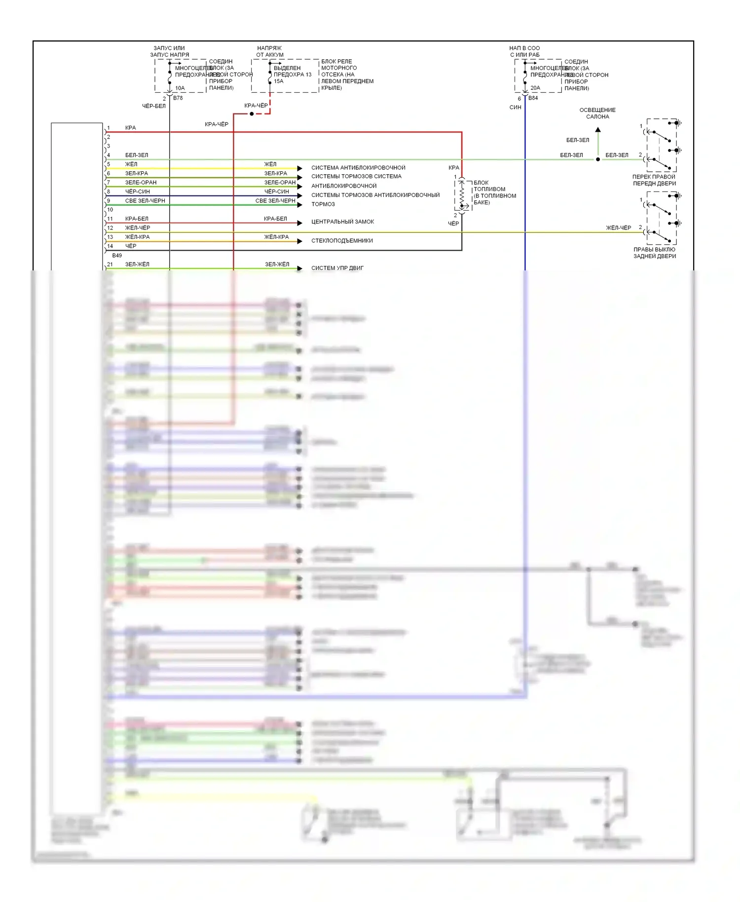 Diamante Mitsubishi II (1995-2005): Электросхема вспомогательной установки пиролиза 