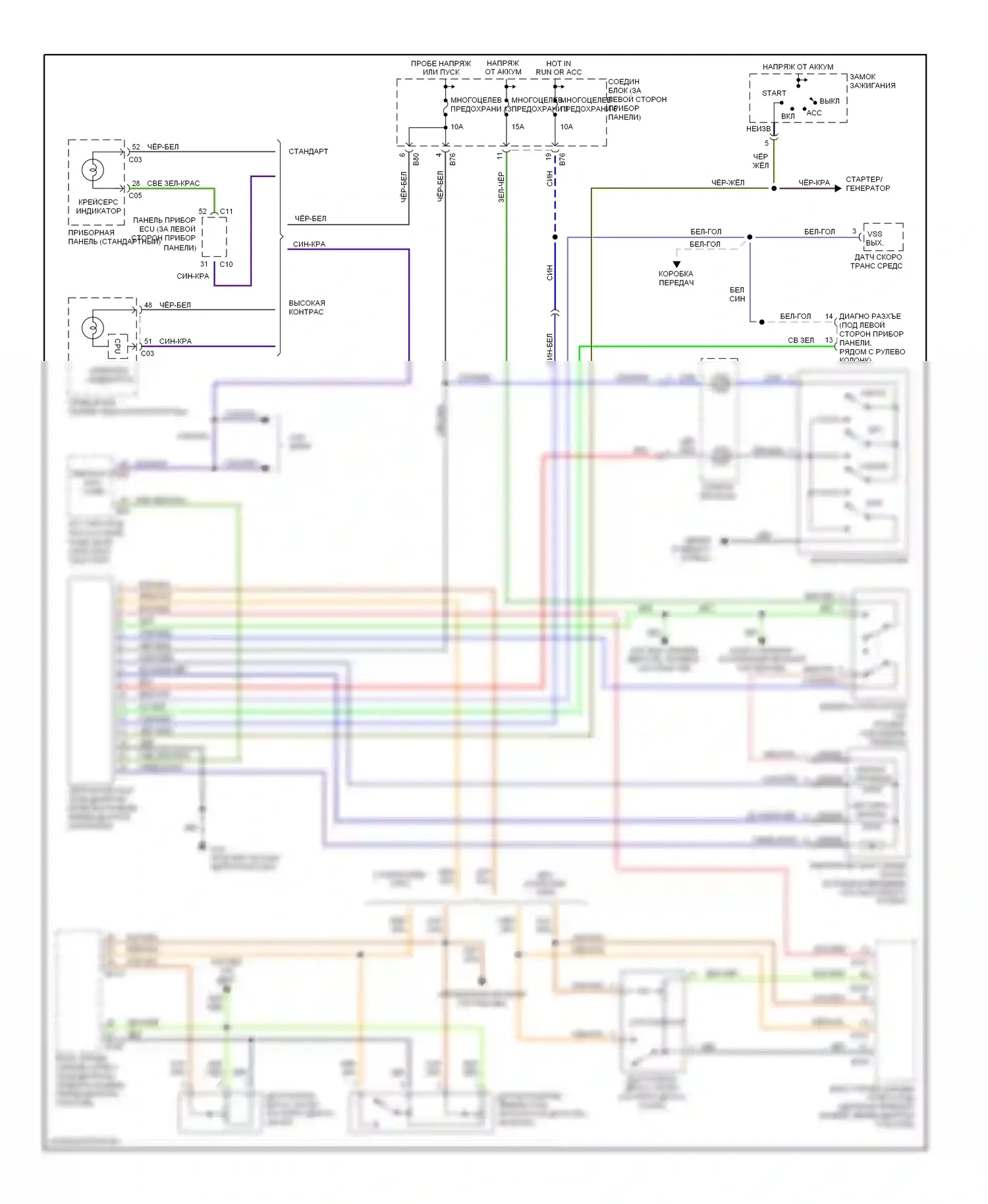 Diamante Mitsubishi II (1995-2005): Электросхема круиз-контроля 