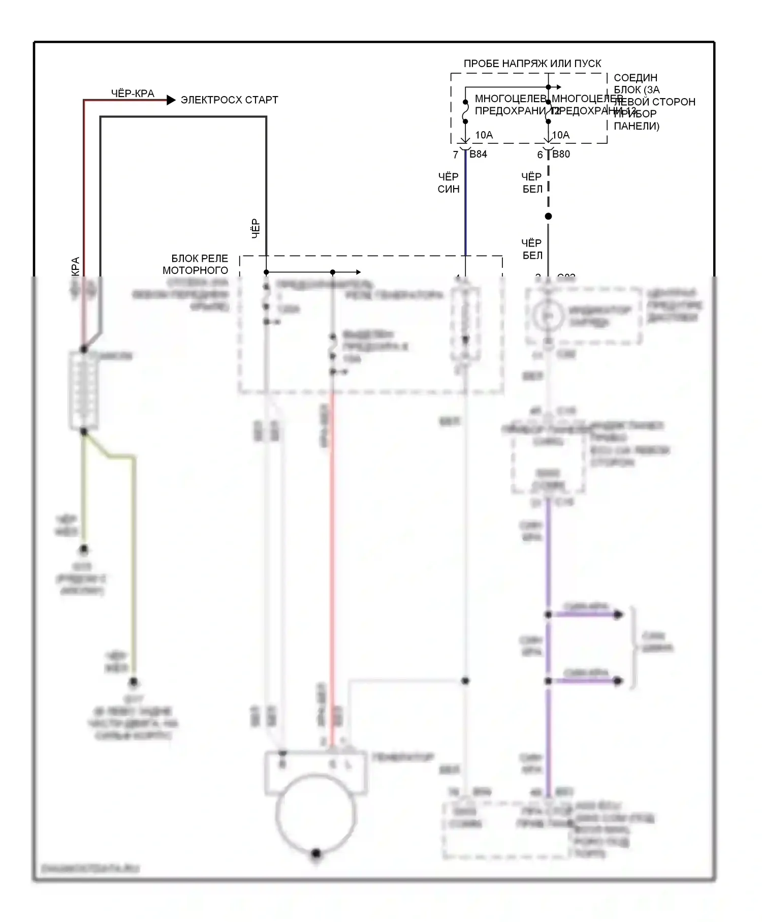 Diamante Mitsubishi II (1995-2005): Электросхема генератора 