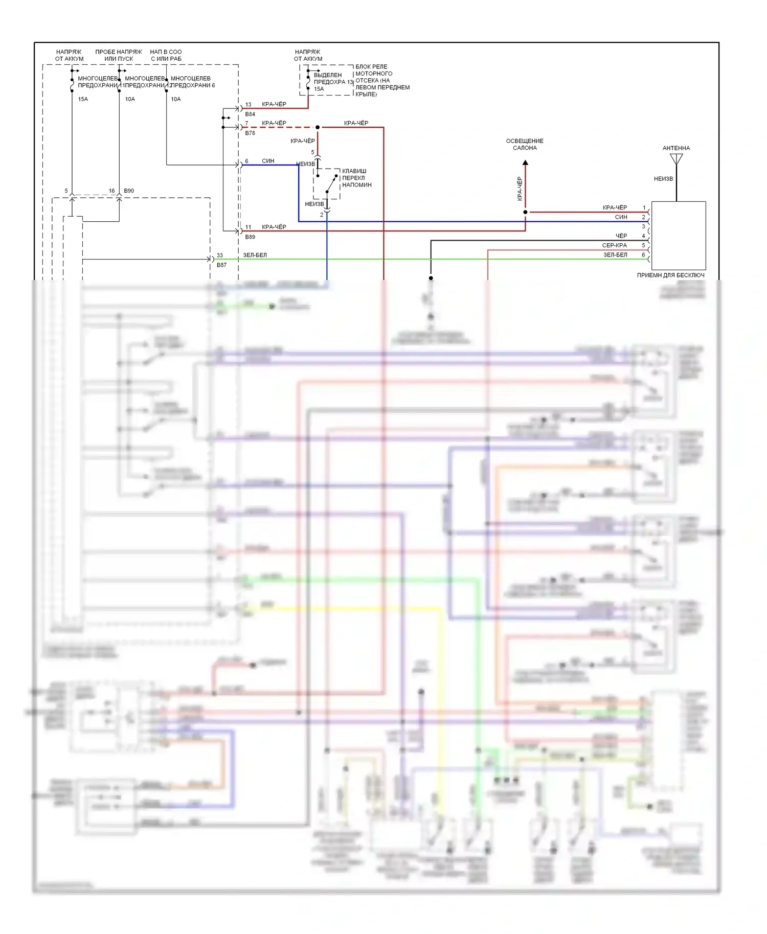 Diamante Mitsubishi II (1995-2005): Электросхема центрального замка 