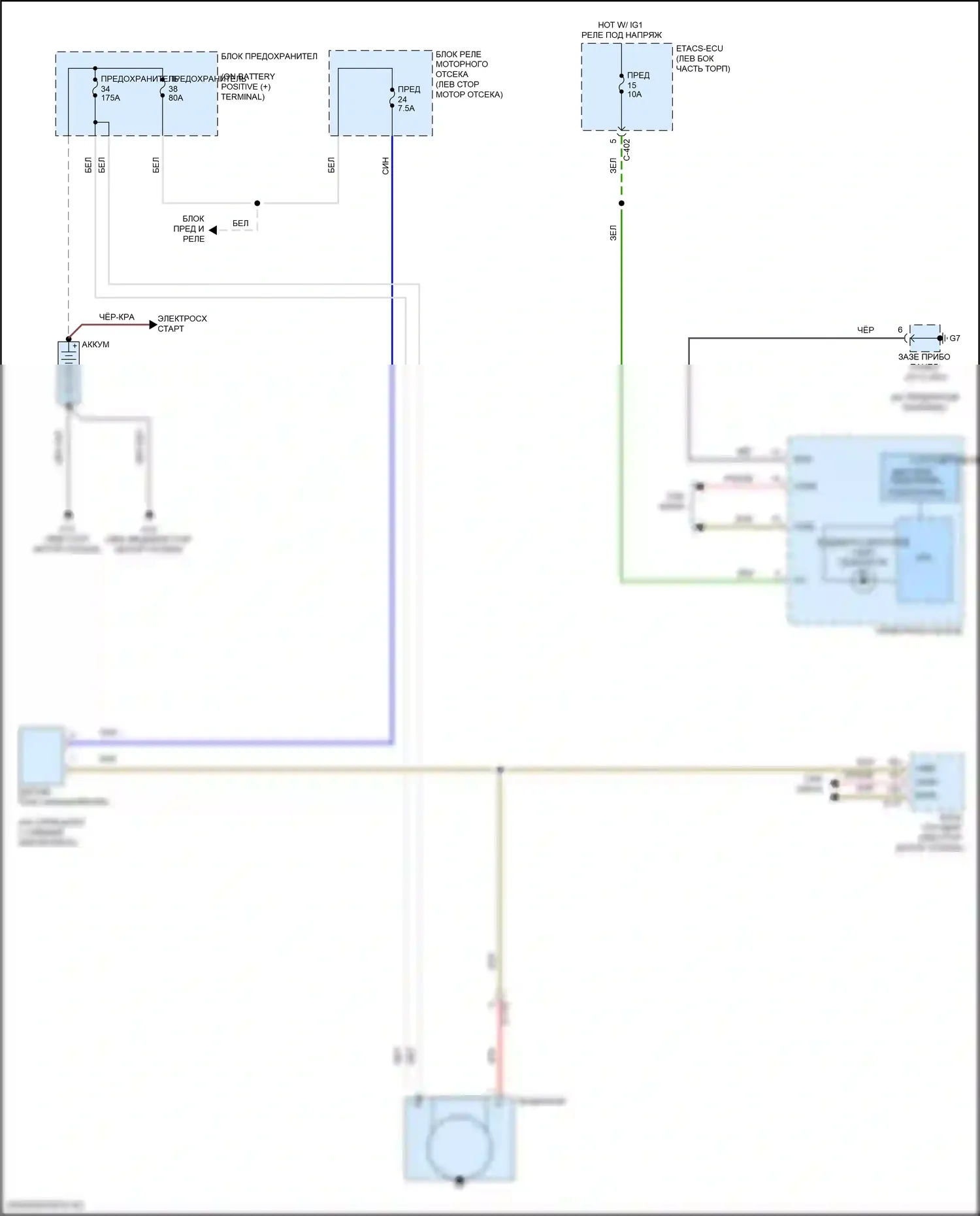 Eclipse Cross Mitsubishi I рестайлинг (2020-2024): Электросхема генератора 