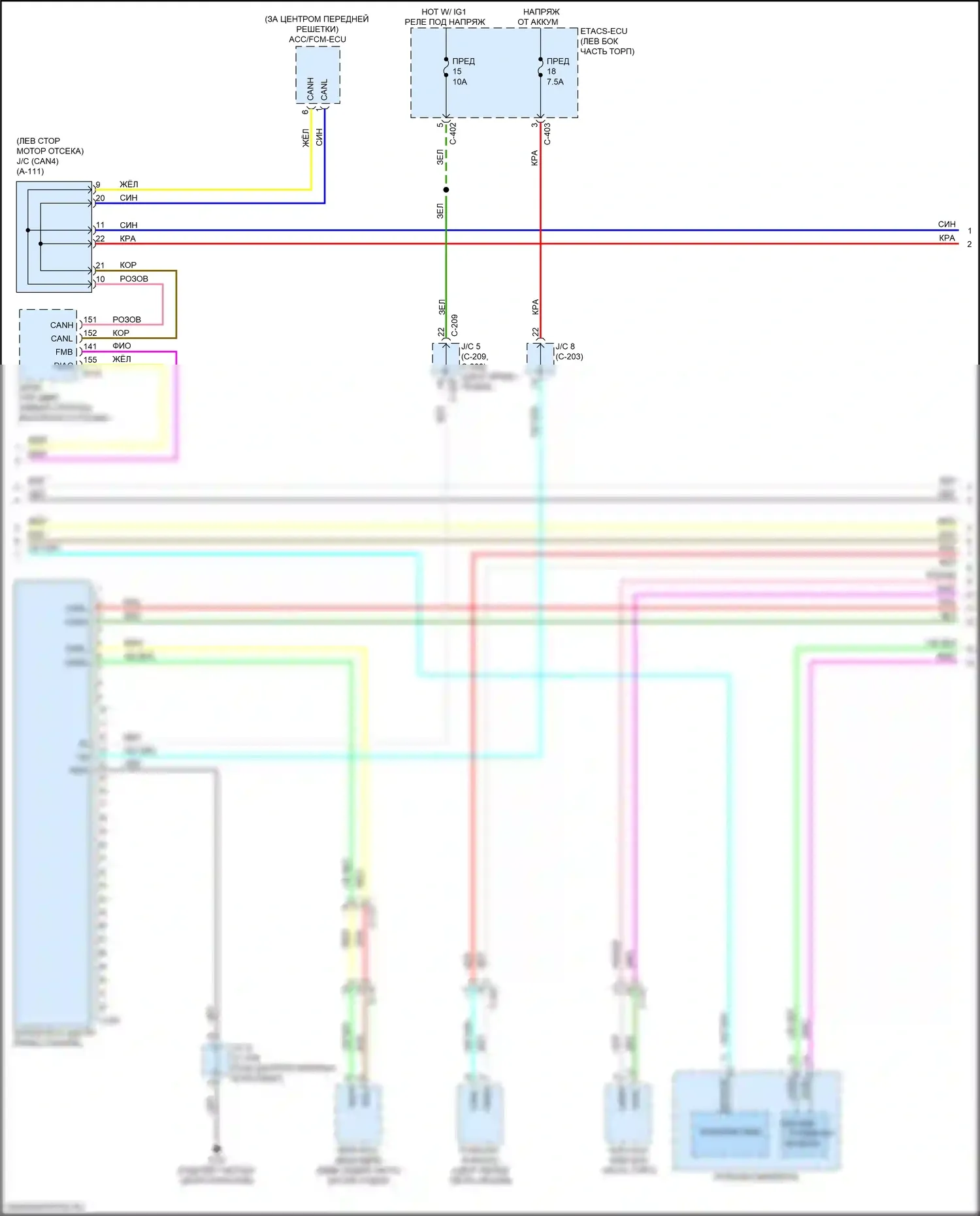 Eclipse Cross Mitsubishi I (2017-2022): Can шина электросхема (2 из 3) 
