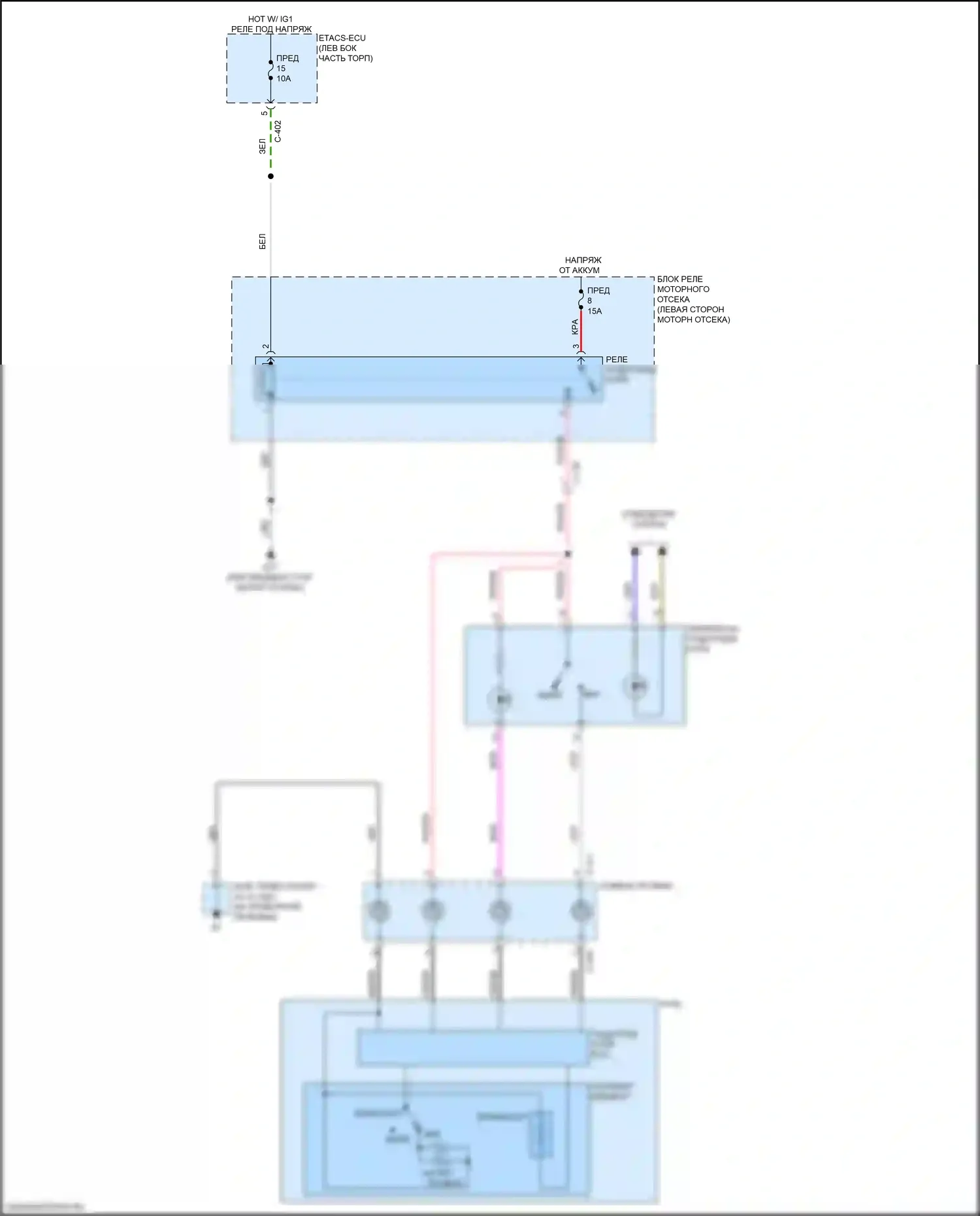 Eclipse Cross Mitsubishi I (2017-2022): Электросхема рулевого колеса с подогревом 