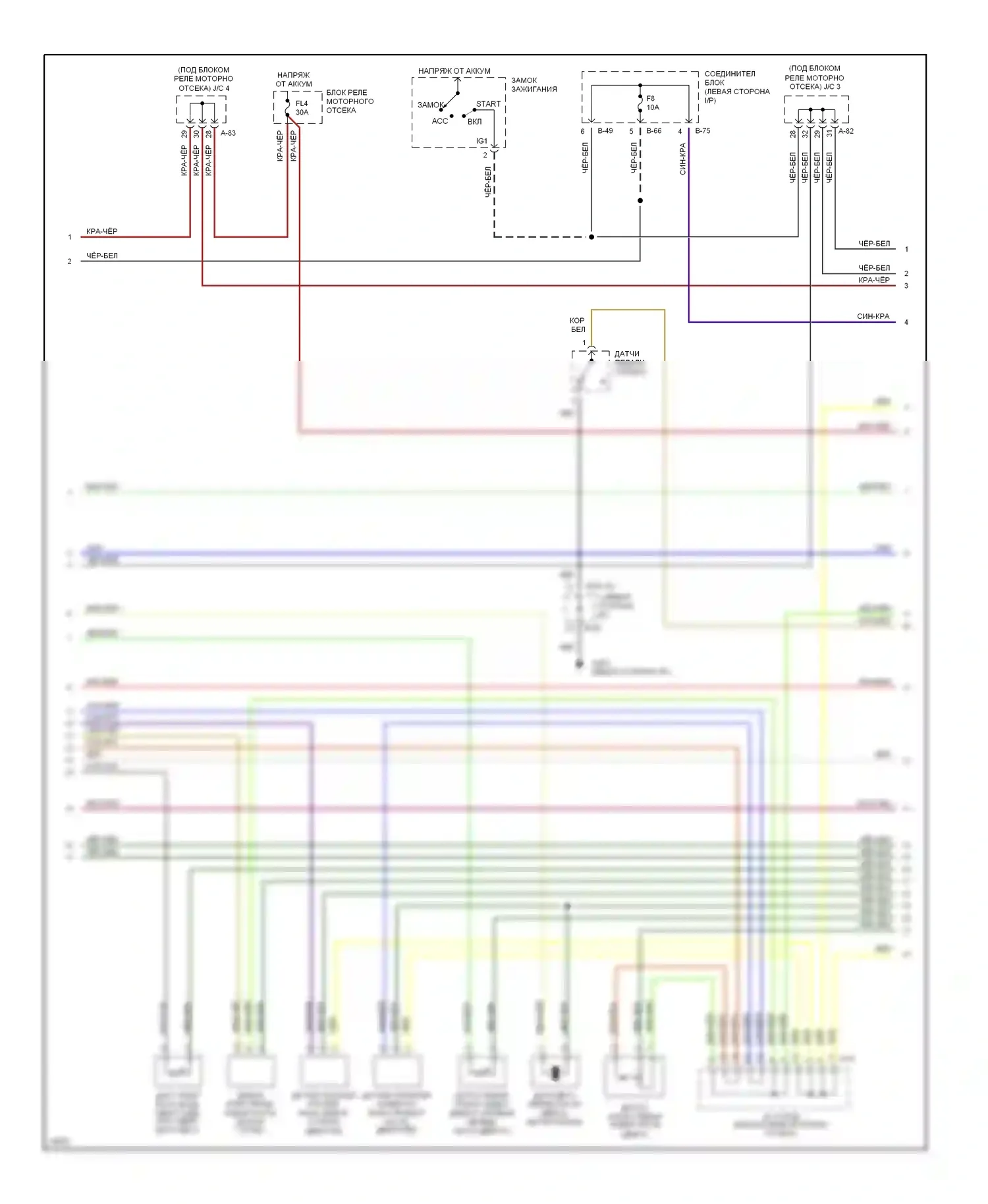 Eclipse Mitsubishi II (1994-1999): Электросхема двигателя 2.0ls (2 из 3) 
