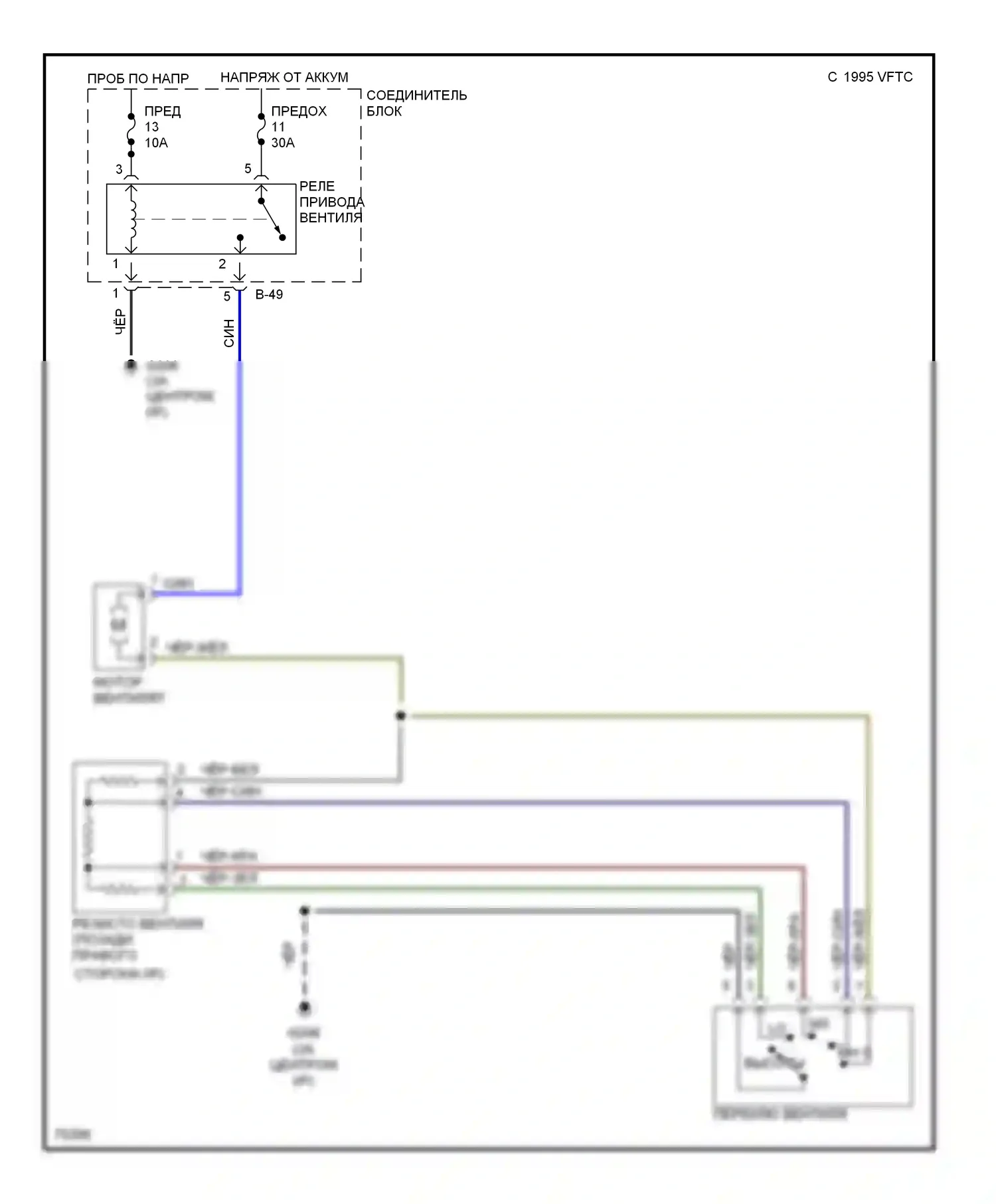 Eclipse Mitsubishi II (1994-1999): Электросхема нагревателя 