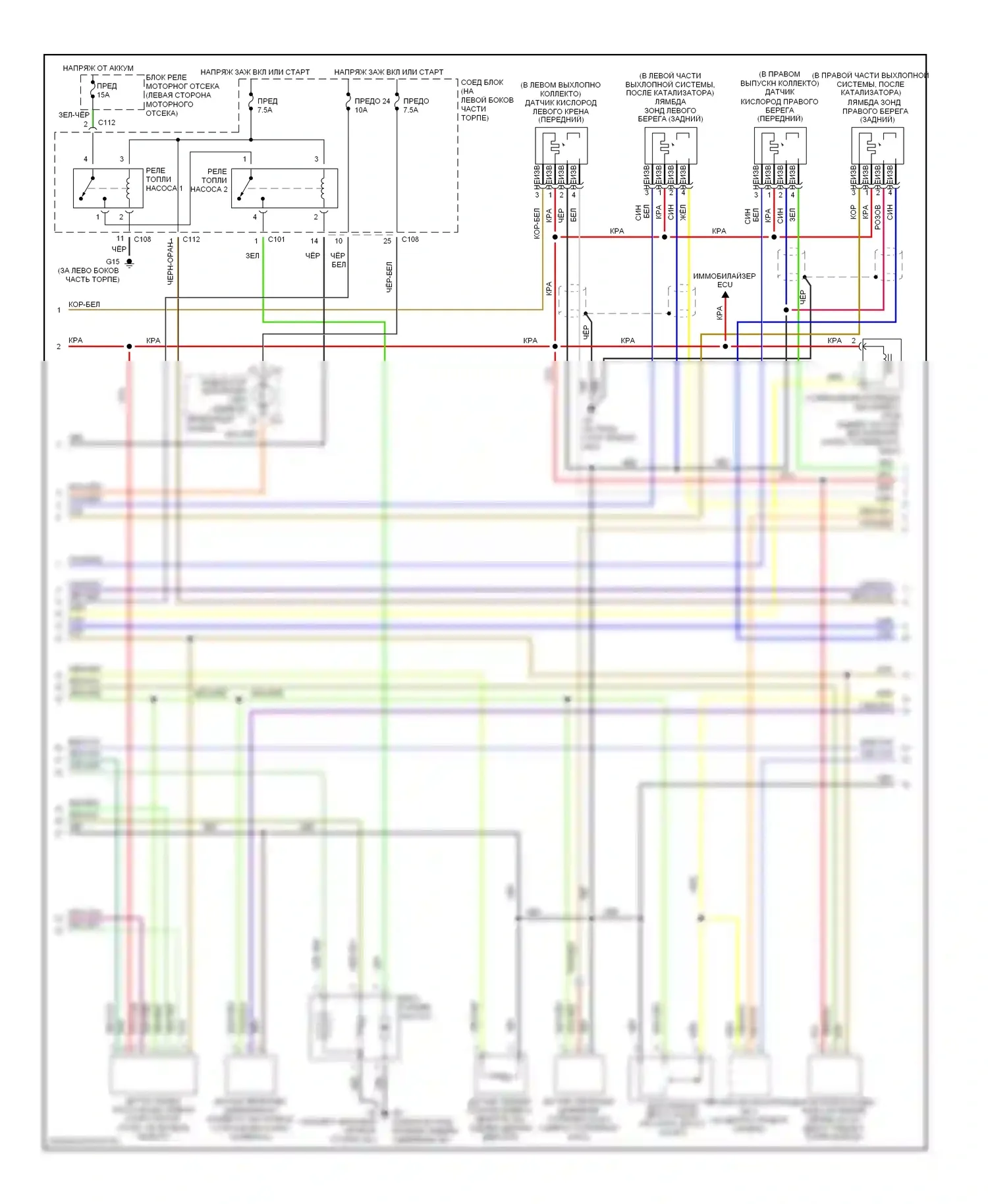 Eclipse Mitsubishi III (1999-2005): Электросхема двигателя 3.0l, с автоматической коробкой передач (2 из 4) 