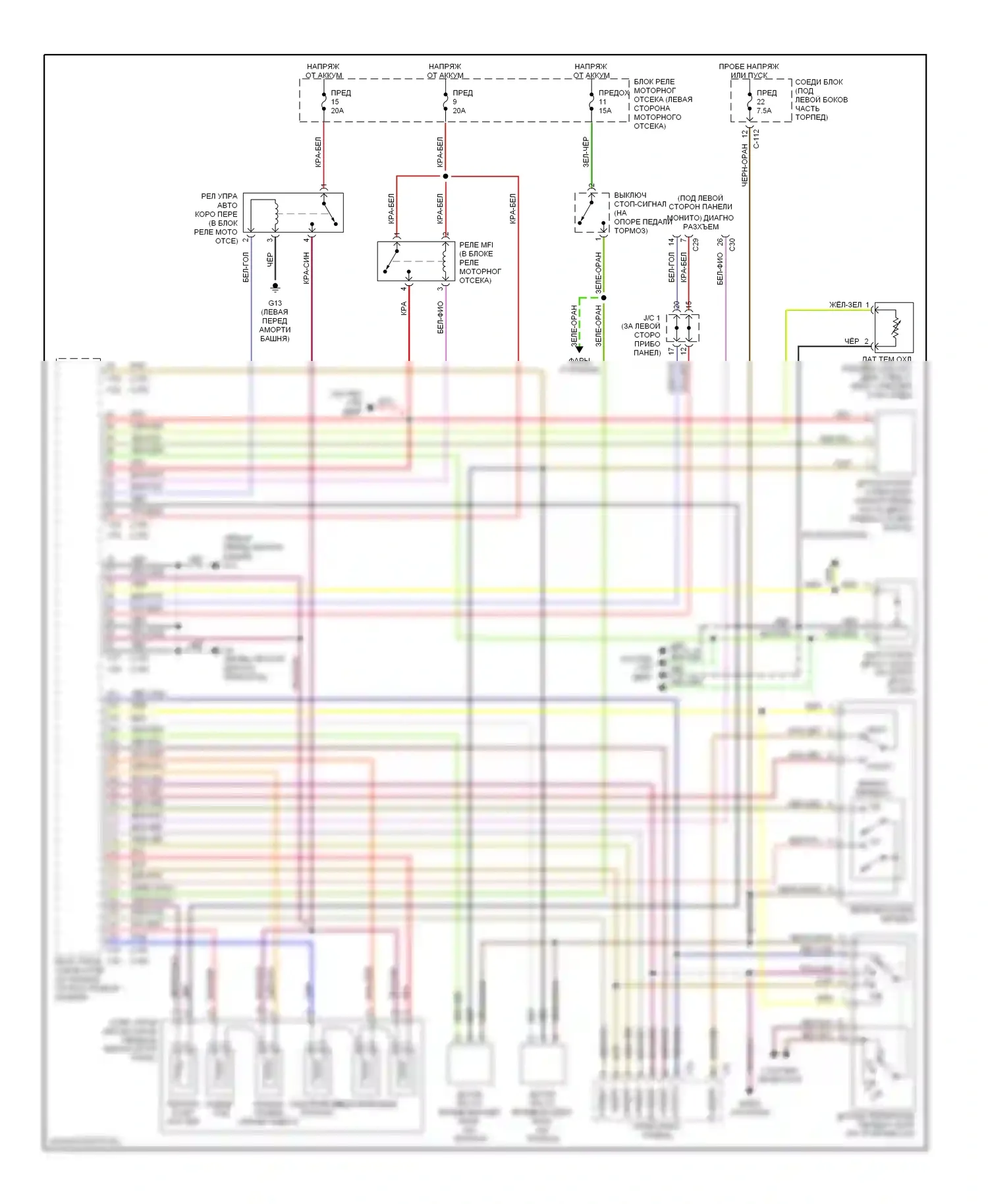 Eclipse Mitsubishi III (1999-2005): Электросхема автоматической коробки передач, со спортроникой 