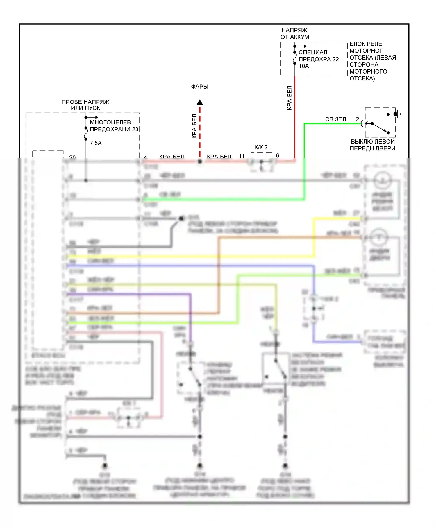 Eclipse Mitsubishi III (1999-2005): Электросхема помощников водителя 