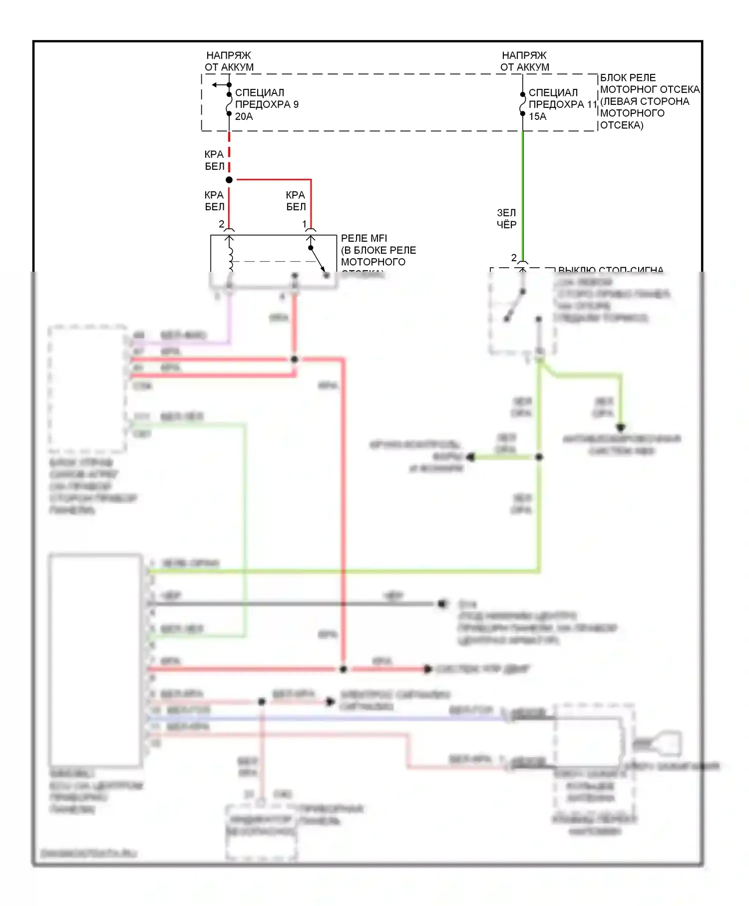 Eclipse Mitsubishi III (1999-2005): 2.4л, электросхема иммобилайзера, автоматическая коробка передач 