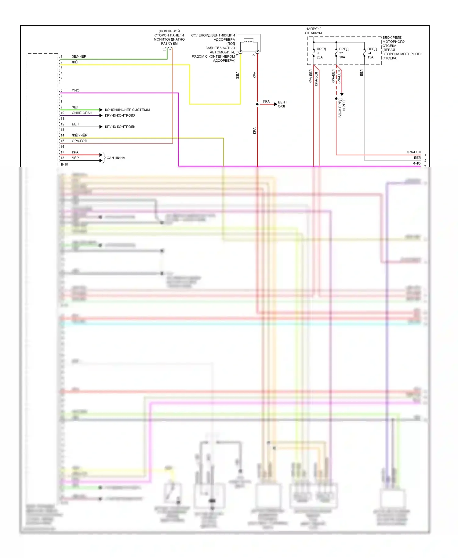 Eclipse Mitsubishi IV рестайлинг (2008-2011): Электросхема двигателя 3.8l, ручной коробки передач (1 из 4) 