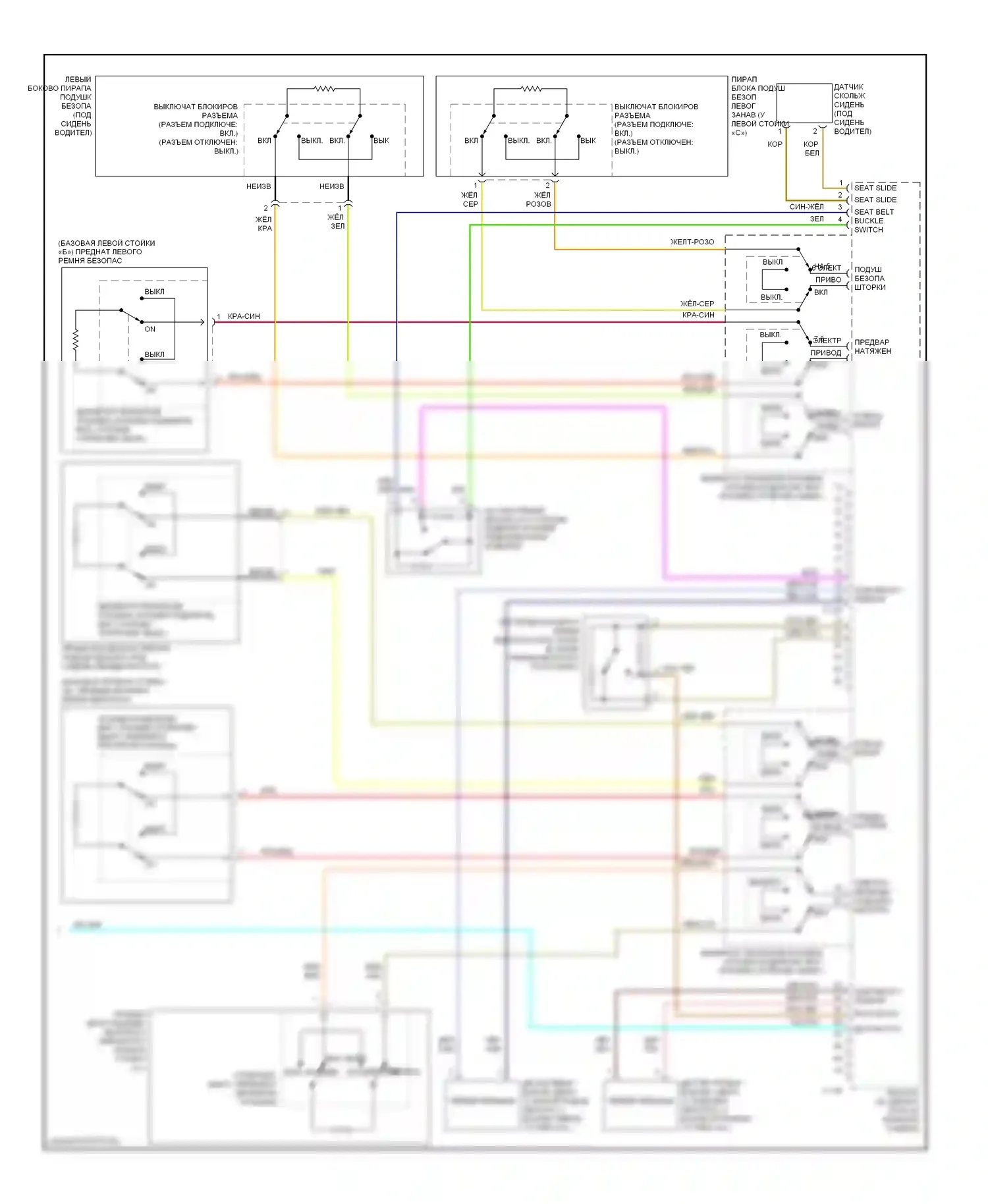 Eclipse Mitsubishi IV (2005-2008): Электросхема подушек безопасности (3 из 3) 