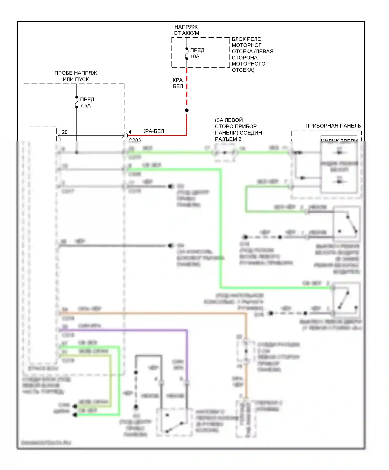 Eclipse Mitsubishi IV (2005-2008): Электросхема помощников водителя 