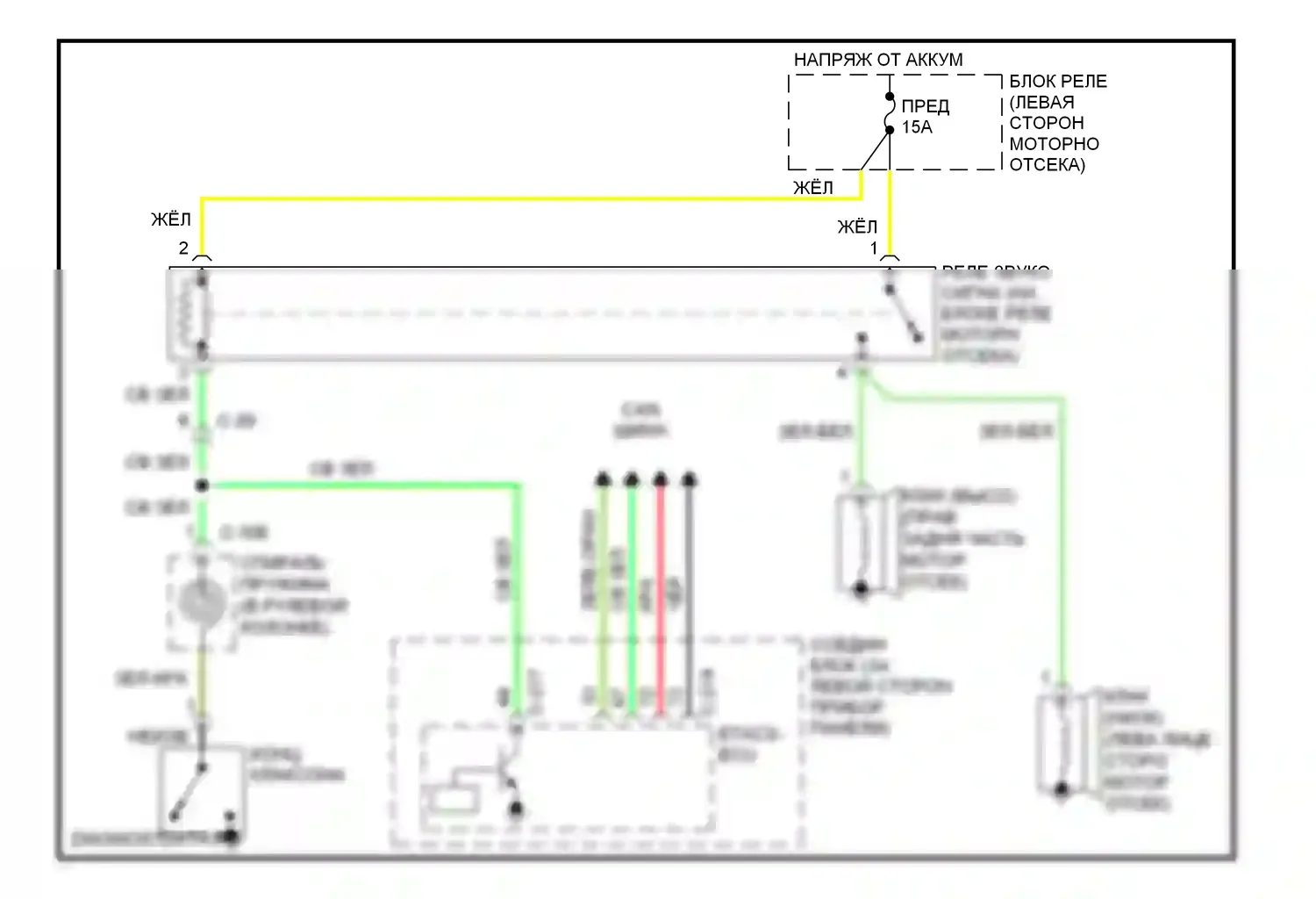 Galant Mitsubishi IX рестайлинг 2 (2008-2012): Электросхема клаксона 