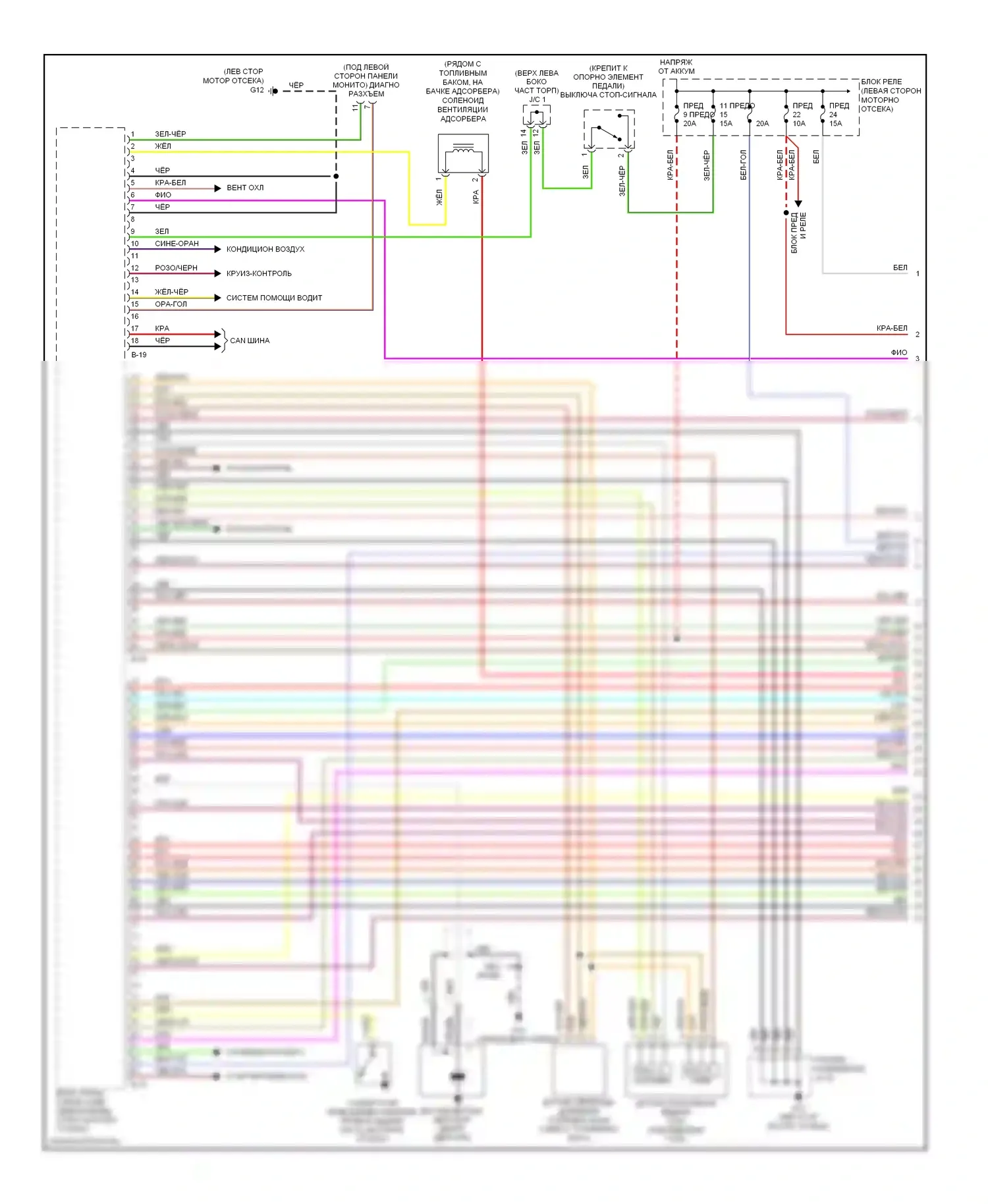Galant Mitsubishi IX рестайлинг (2006-2009): Электросхема двигателя 3.8l (1 из 5) 