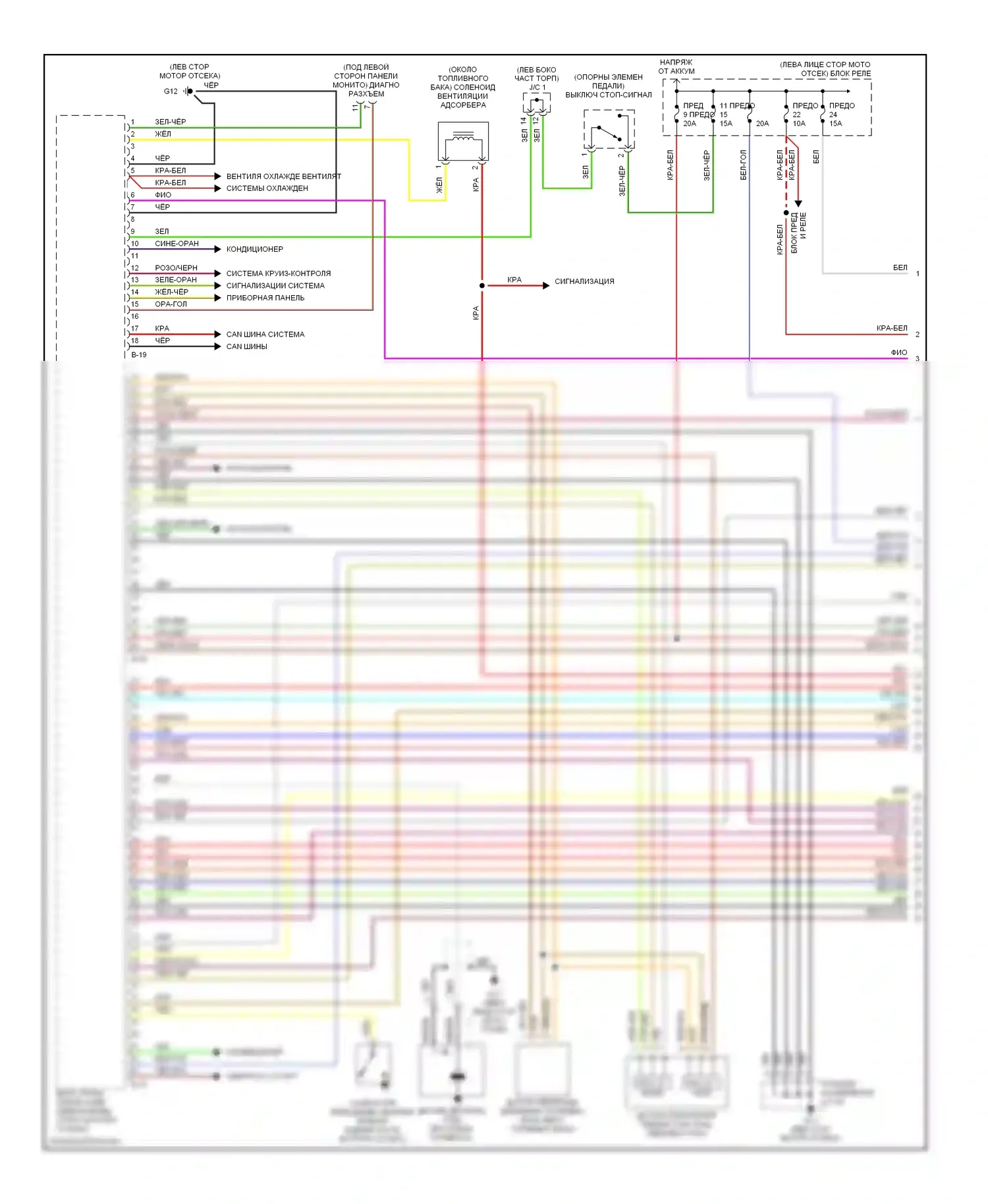 Galant Mitsubishi IX (2003-2006): Электросхема двигателя 2.4л (1 из 5) 