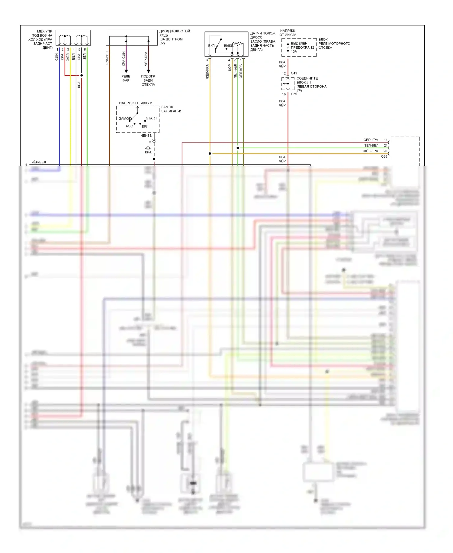 Galant Mitsubishi VII (1992-1997): Электросхема двигателя 2.4l dohcs (2 из 2) 