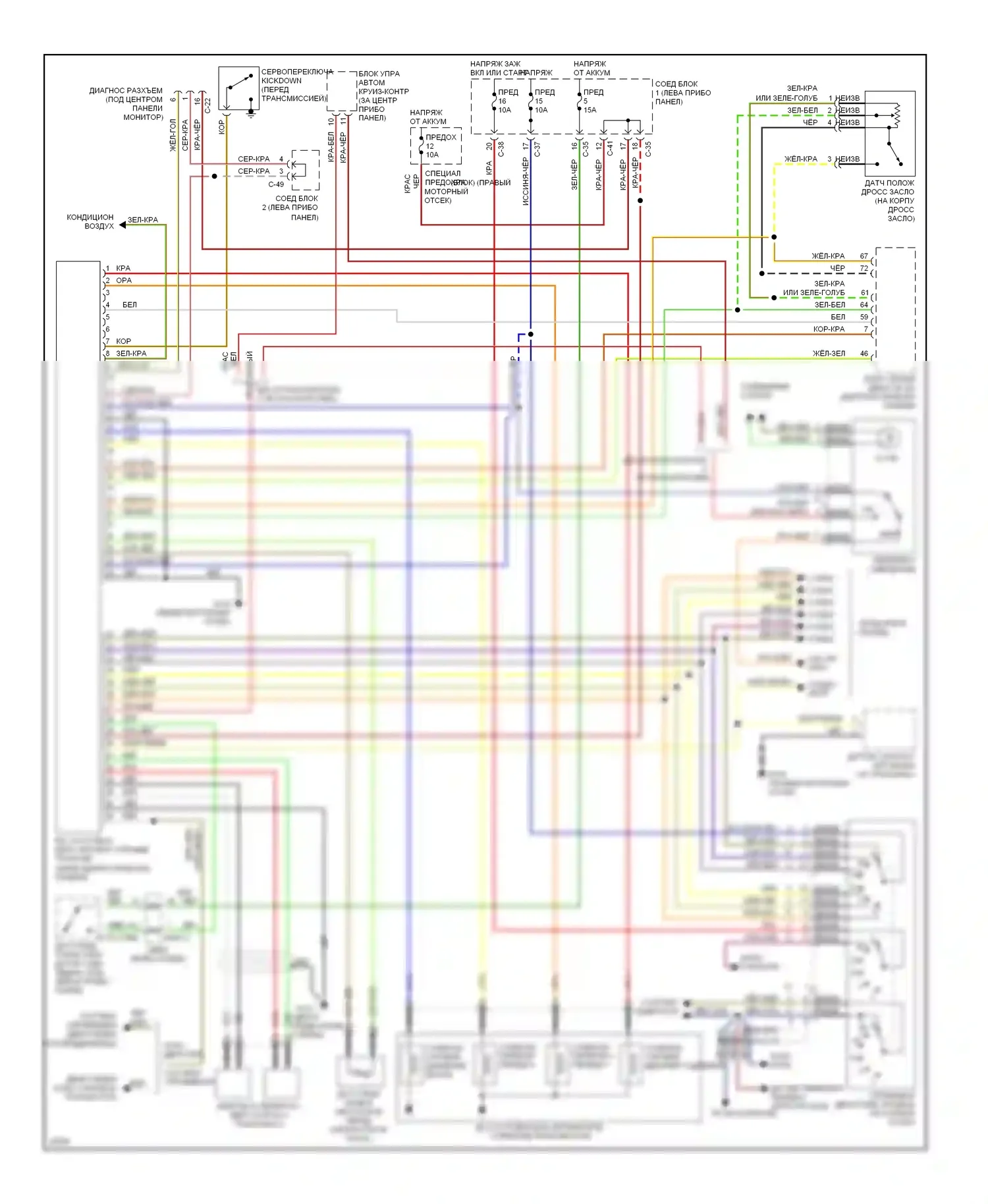 Galant Mitsubishi VII (1992-1997): Электросхема коробки передач 
