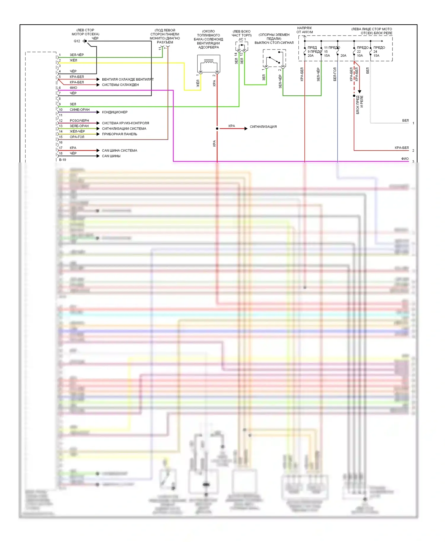 Galant Mitsubishi VIII рестайлинг (1998-2006): Электросхема двигателя 3.8l (1 из 5) 