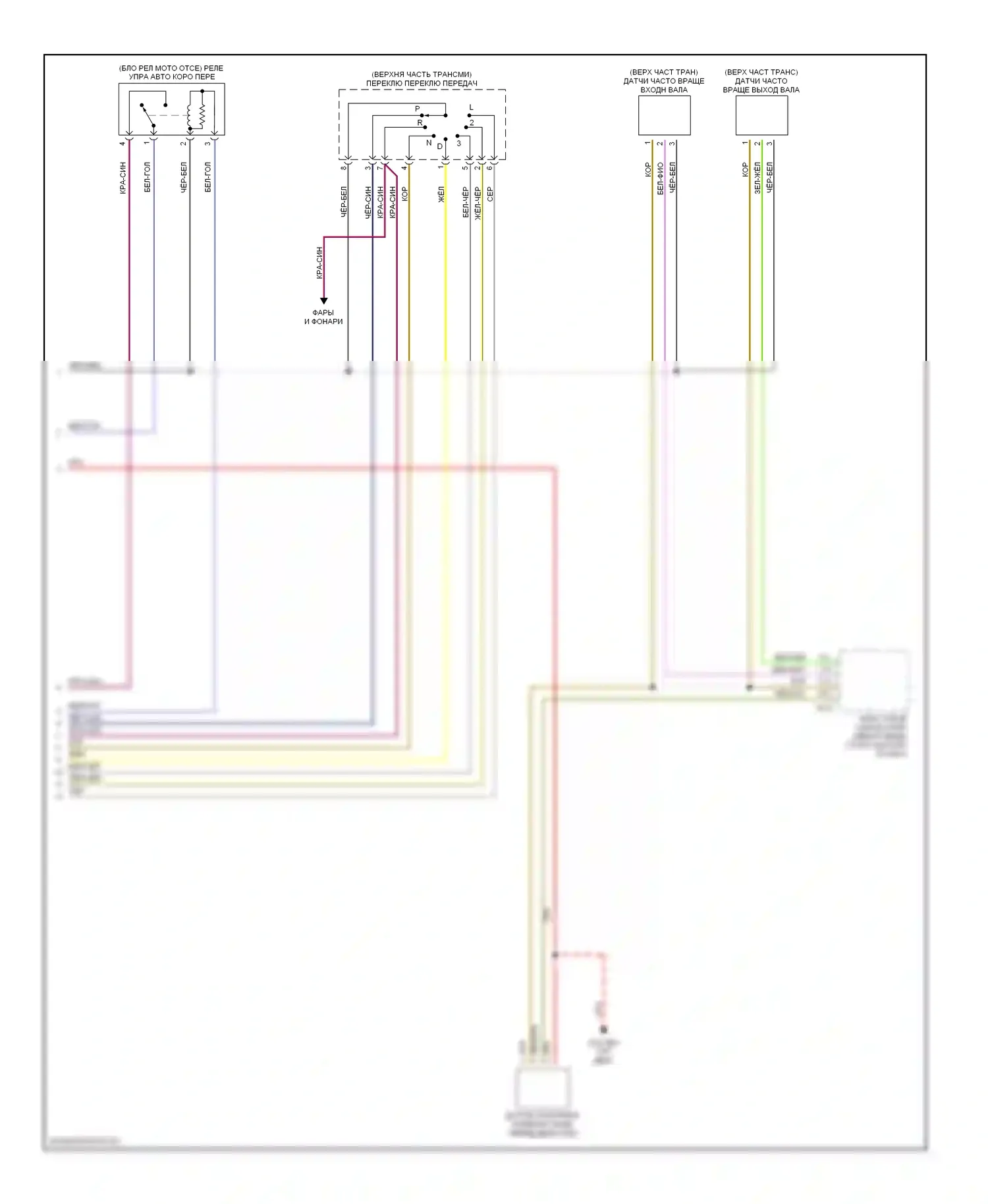 Galant Mitsubishi VIII рестайлинг (1998-2006): 2.4l, электросхема соединений коробки передач (4 из 4) 