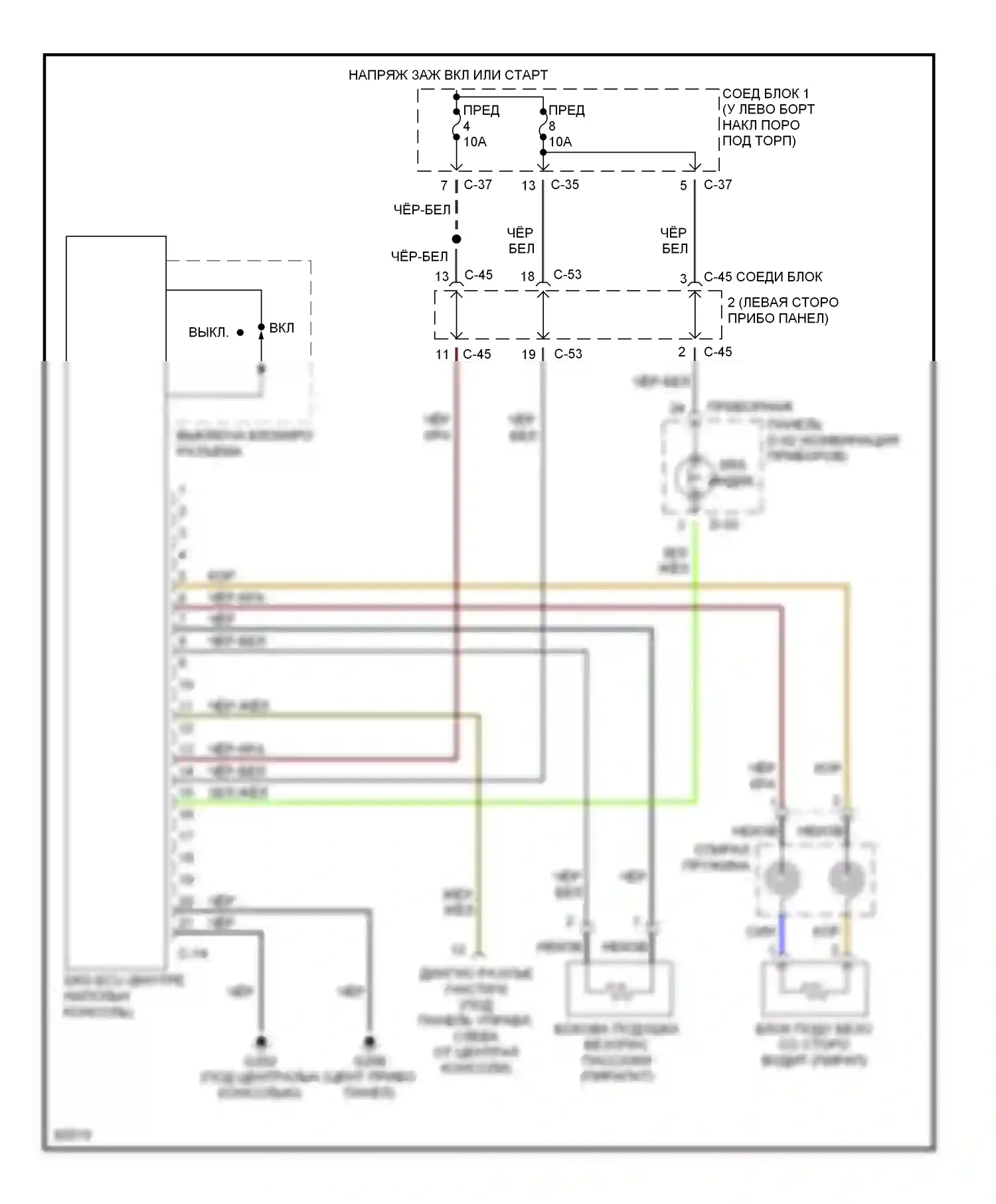 Galant Mitsubishi VIII (1996-1999): Электросхема подушек безопасности 