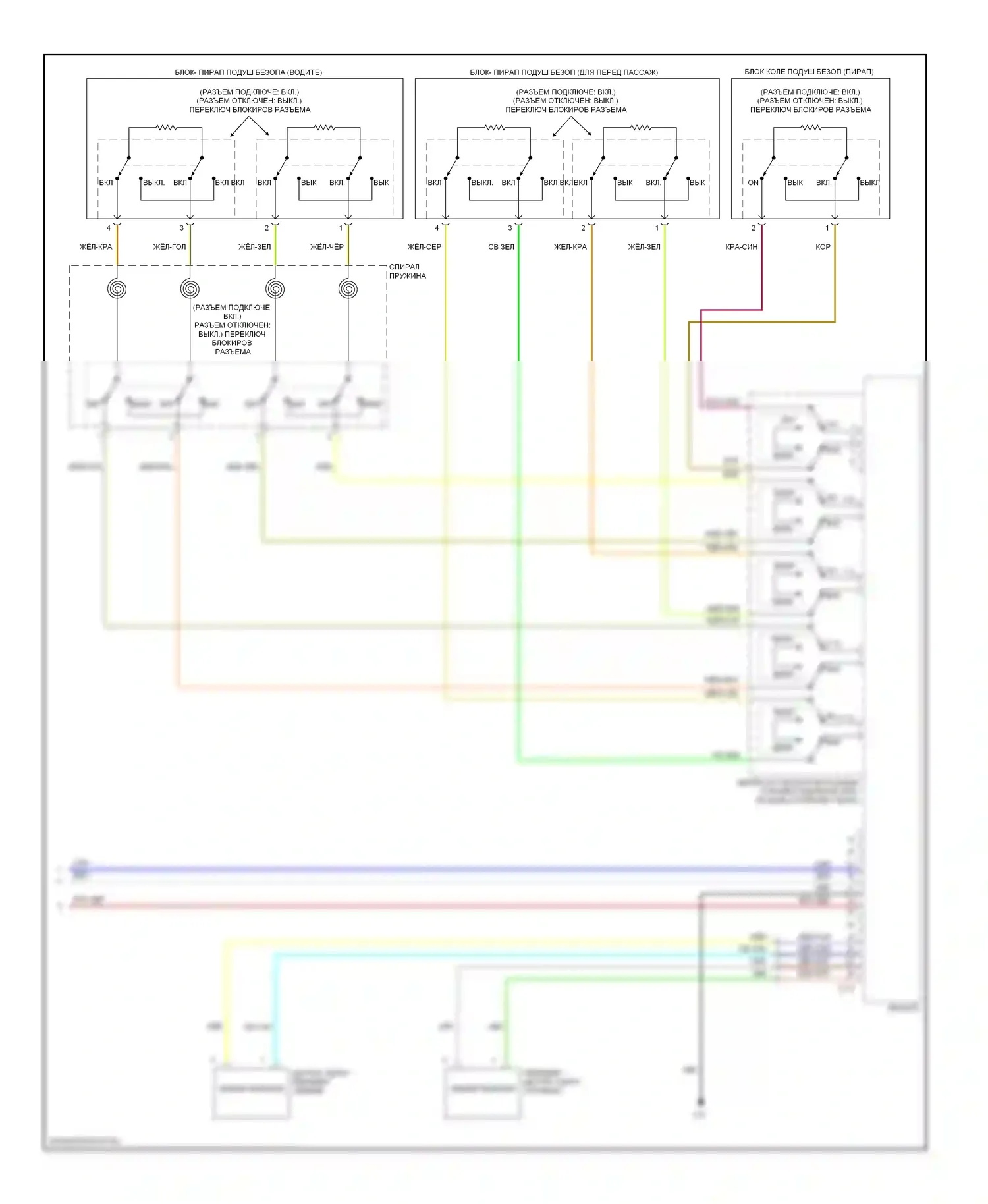 Lancer Mitsubishi IX рестайлинг (2005-2010): Электросхема подушек безопасности, эволюция (4 из 4) 