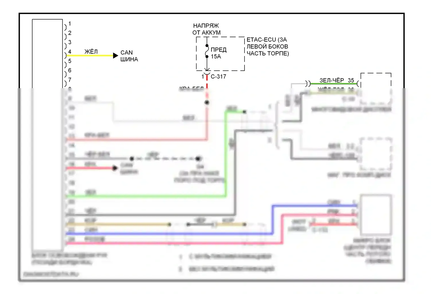 Lancer Mitsubishi IX рестайлинг (2005-2010): Электросхема блока hands free, эволюция 