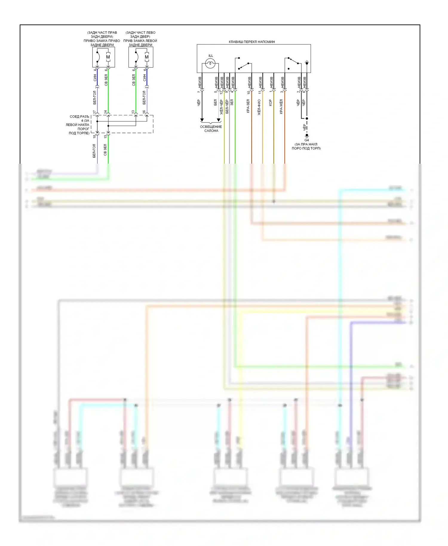Lancer Mitsubishi IX рестайлинг (2005-2010): Электросхема центрального замка, эволюция с бесключевым доступом (2 из 3) 