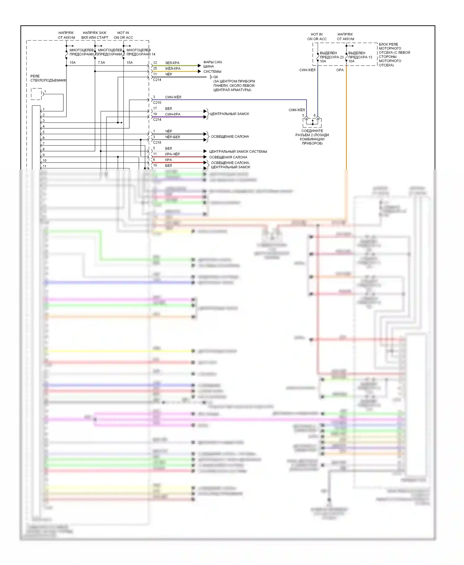 Lancer Mitsubishi IX (2000-2007): Электросхема блоков управления кузовом, за исключением эволюции 