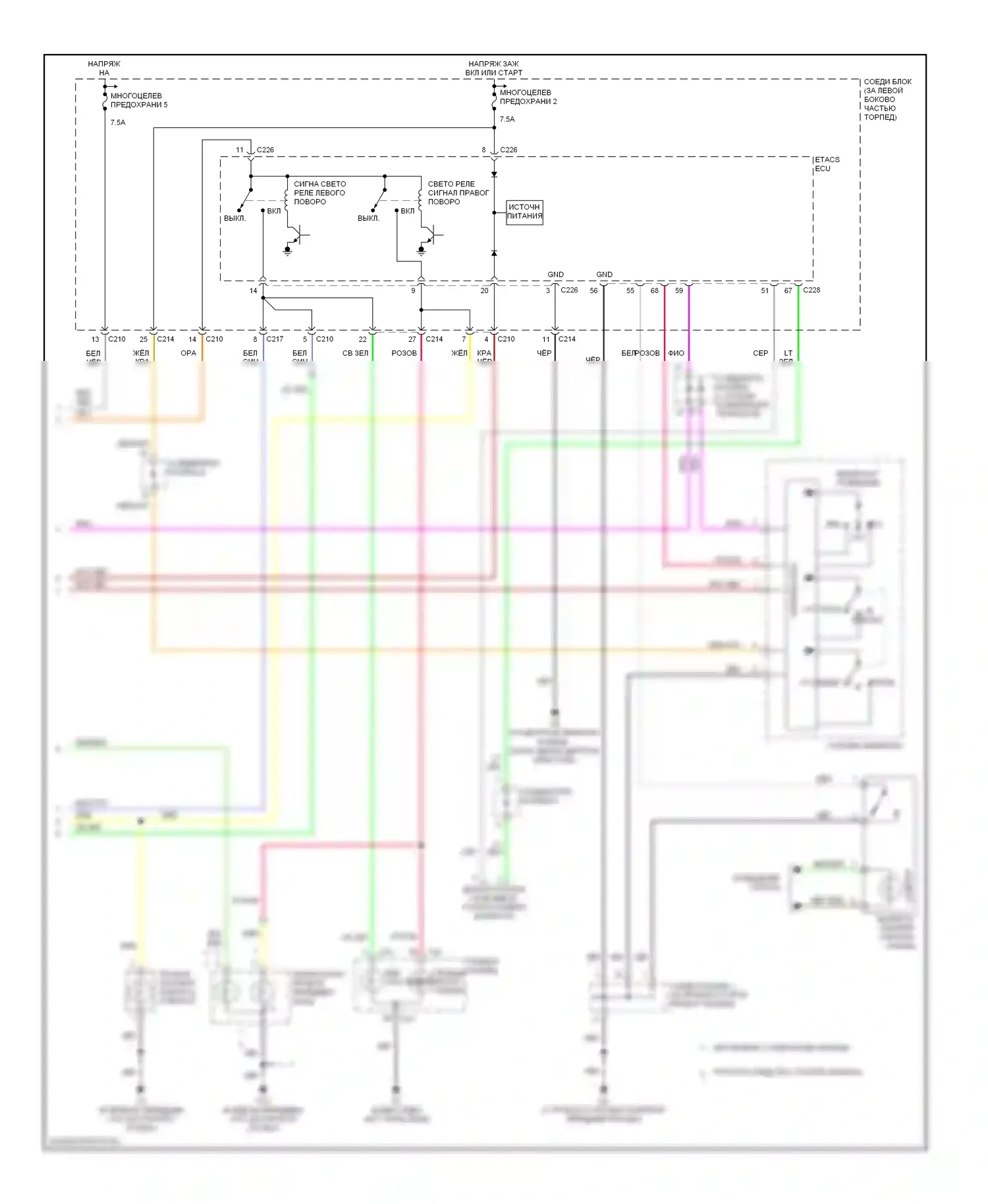 Lancer Mitsubishi IX (2000-2007): Электросхема фар и фонарей, эволюция (2 из 2) 