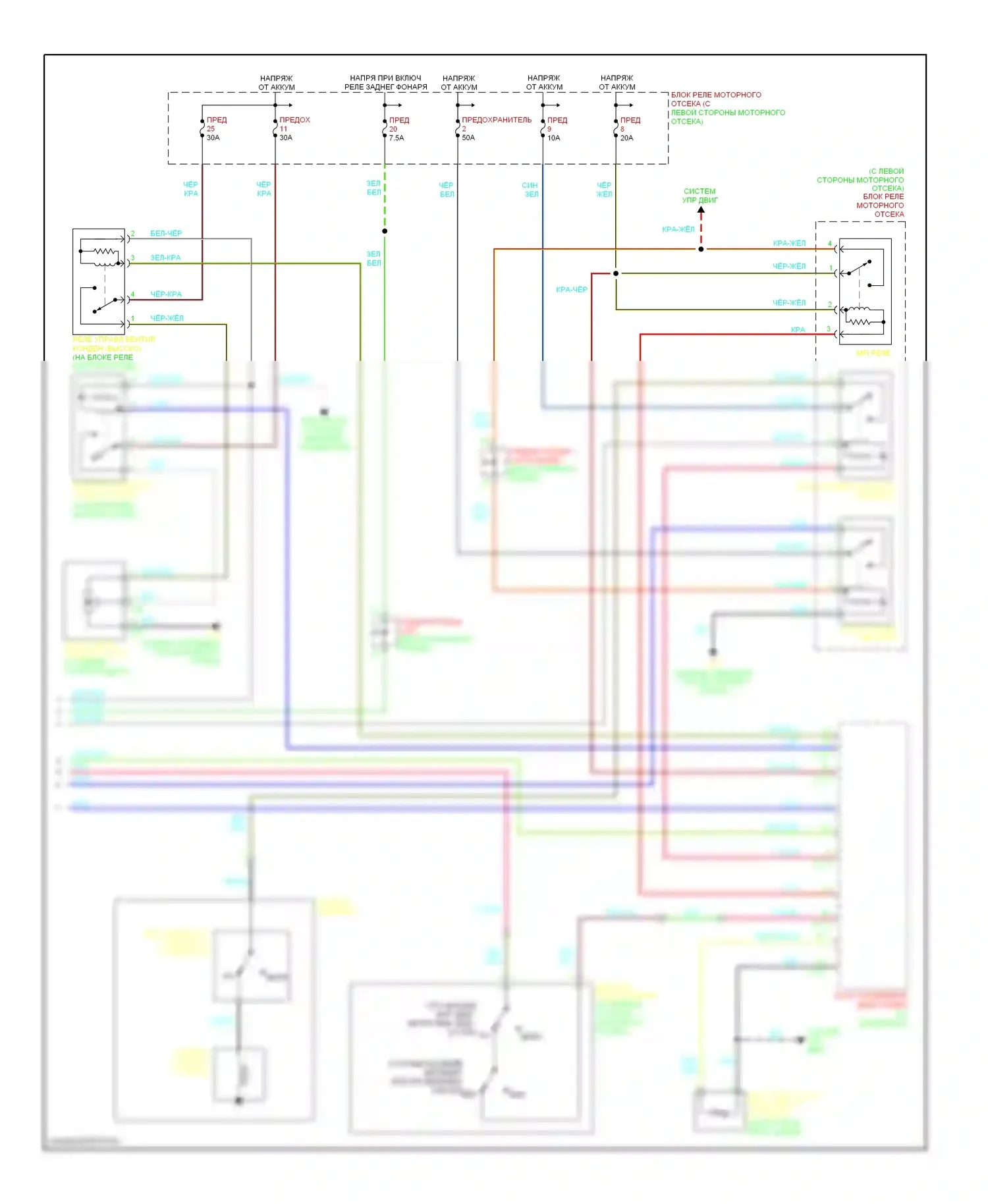 Lancer Mitsubishi IX (2000-2007): Электросхема ручного кондиционера, эволюция (2 из 2) 