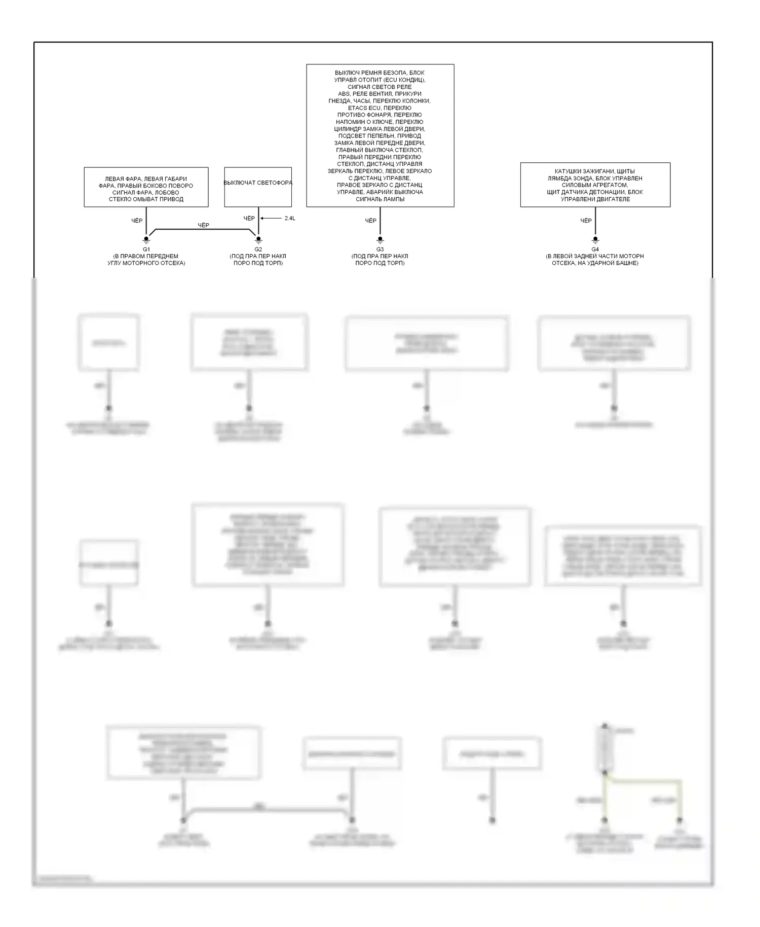 Lancer Mitsubishi IX (2000-2007): Масса электросхема разводки, за исключением эволюции 