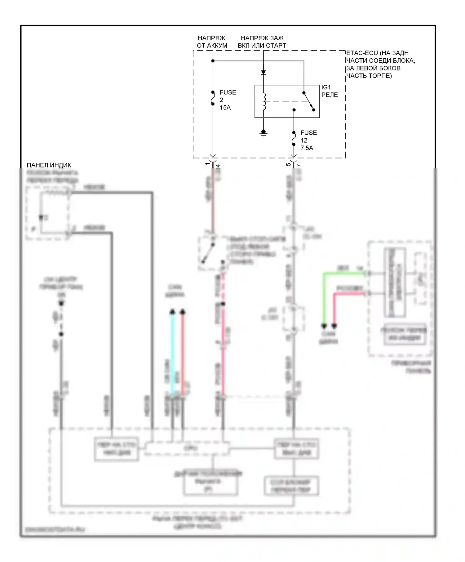 Lancer Mitsubishi X рестайлинг (2011-2015): Электросхема блокировки селектора, эволюция 