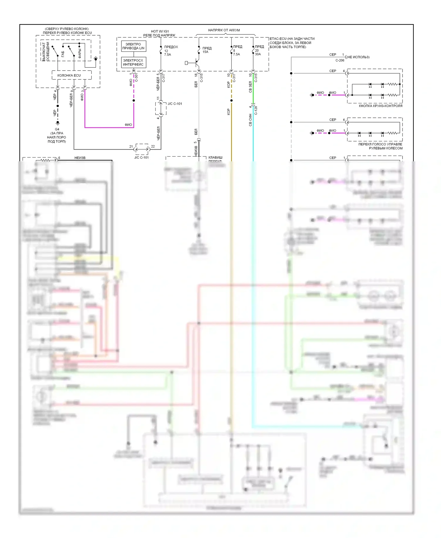 Lancer Mitsubishi X рестайлинг (2011-2015): Электросхема подсветки приборной панели, эволюция 