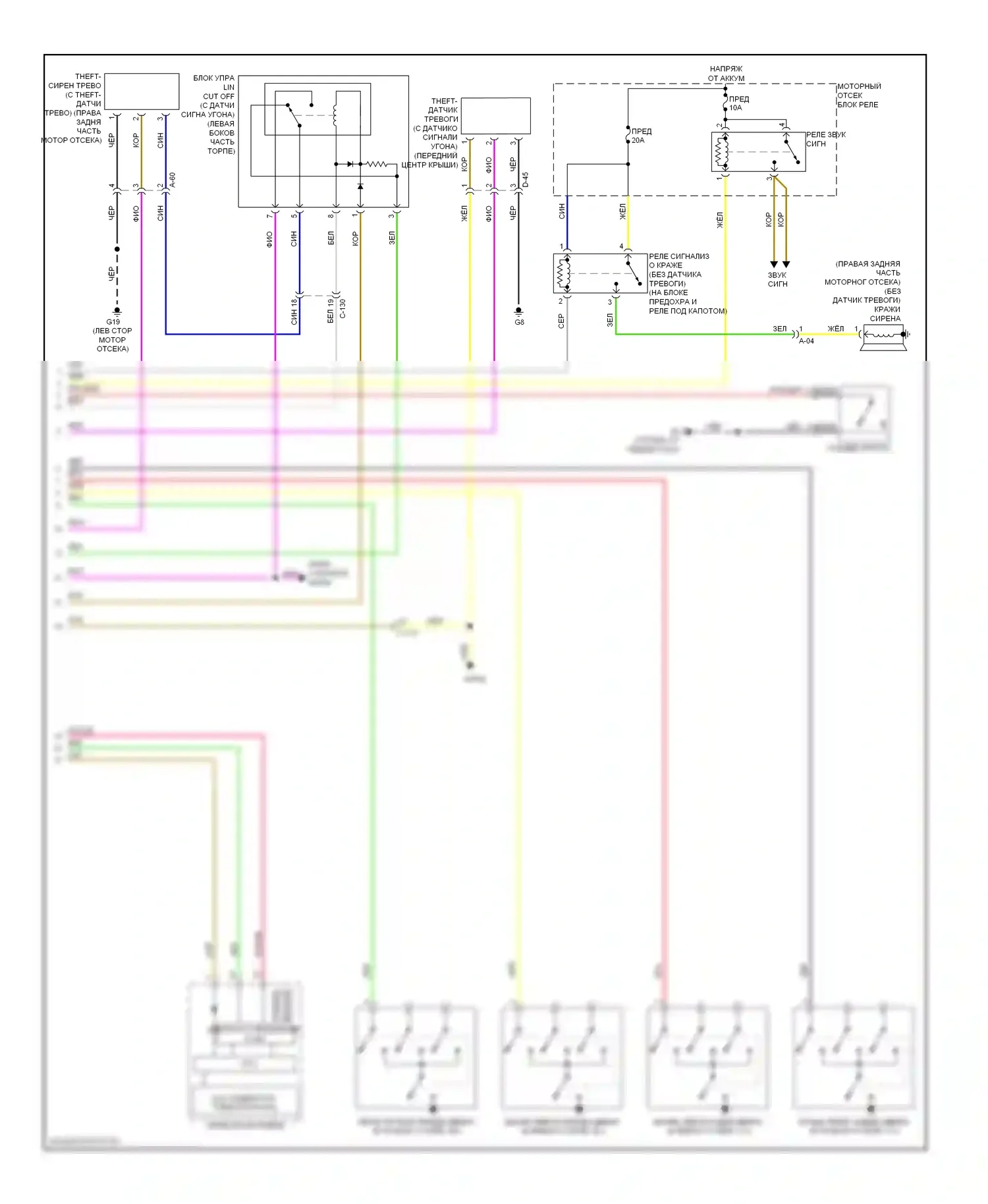 Lancer Mitsubishi X рестайлинг (2011-2015): Электросхема защиты от взлома, эволюция (2 из 2) 