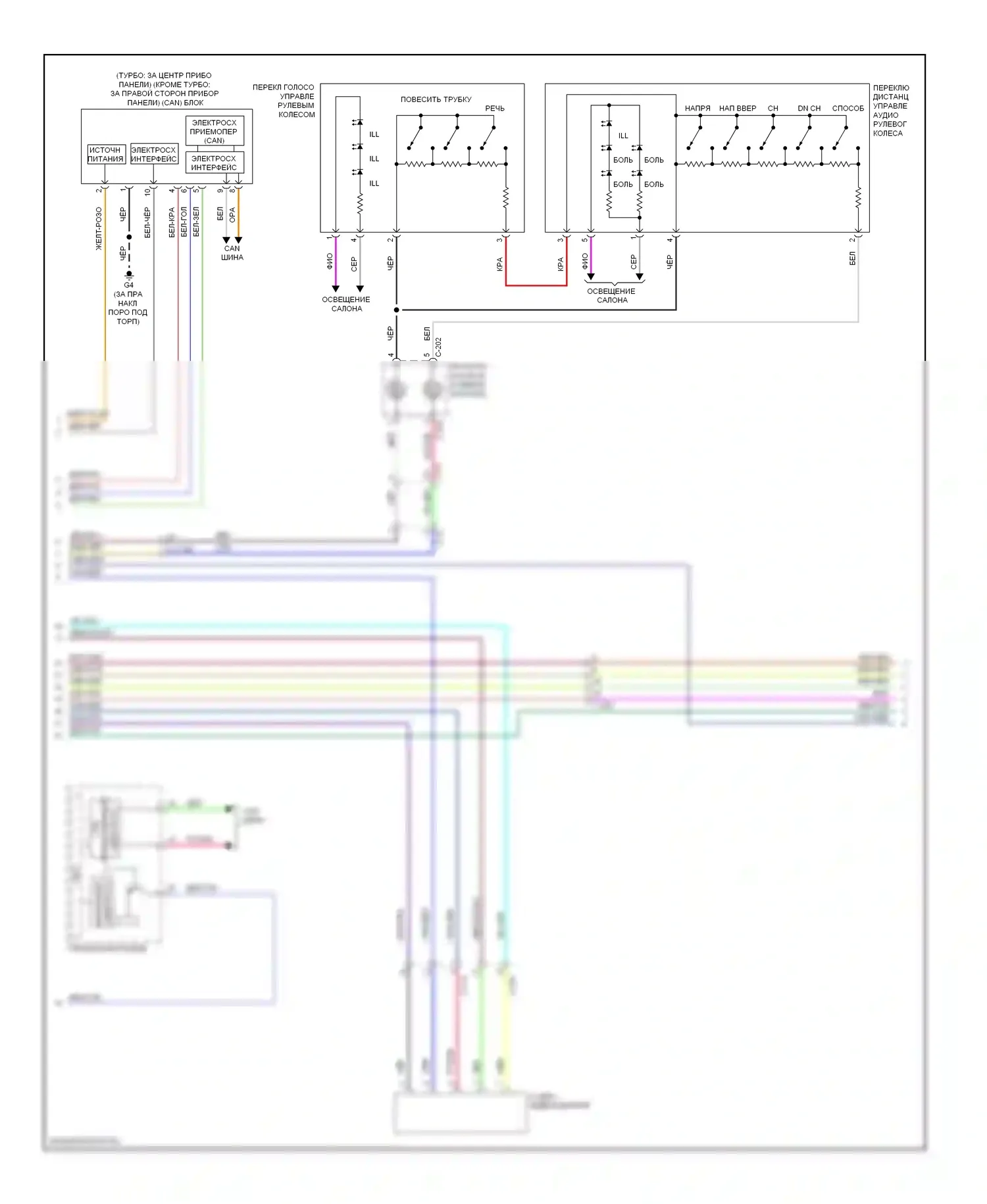 Lancer Mitsubishi X рестайлинг (2011-2015): Электросхема навигации, эволюция (2 из 3) 