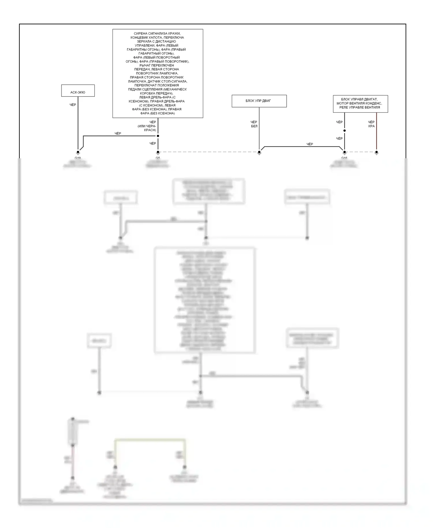 Lancer Mitsubishi X рестайлинг (2011-2015): Электросхема разводки массы, эволюция (2 из 2) 