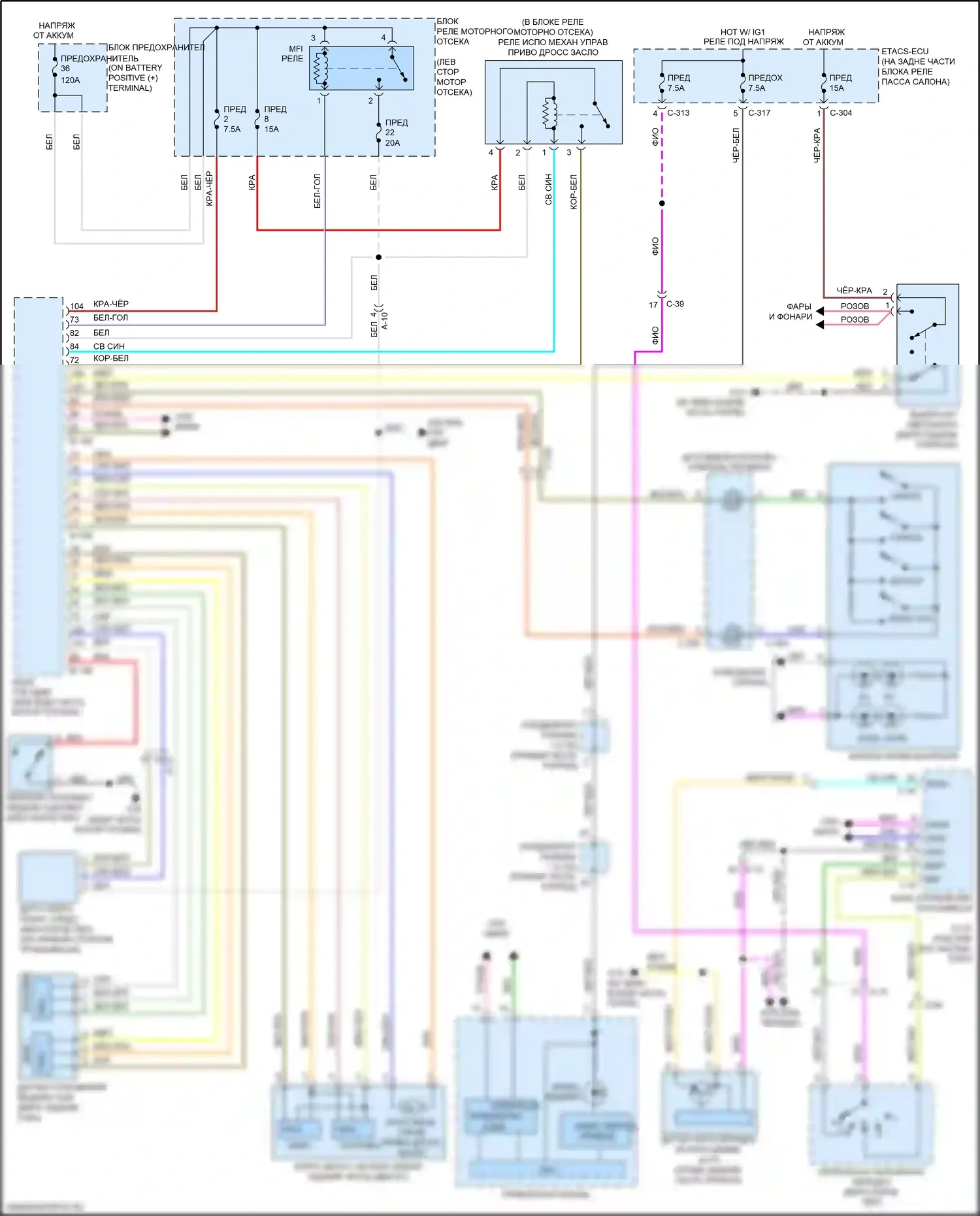 Lancer Mitsubishi X рестайлинг 2 (2015-2017): Электросхема круиз-контроля 