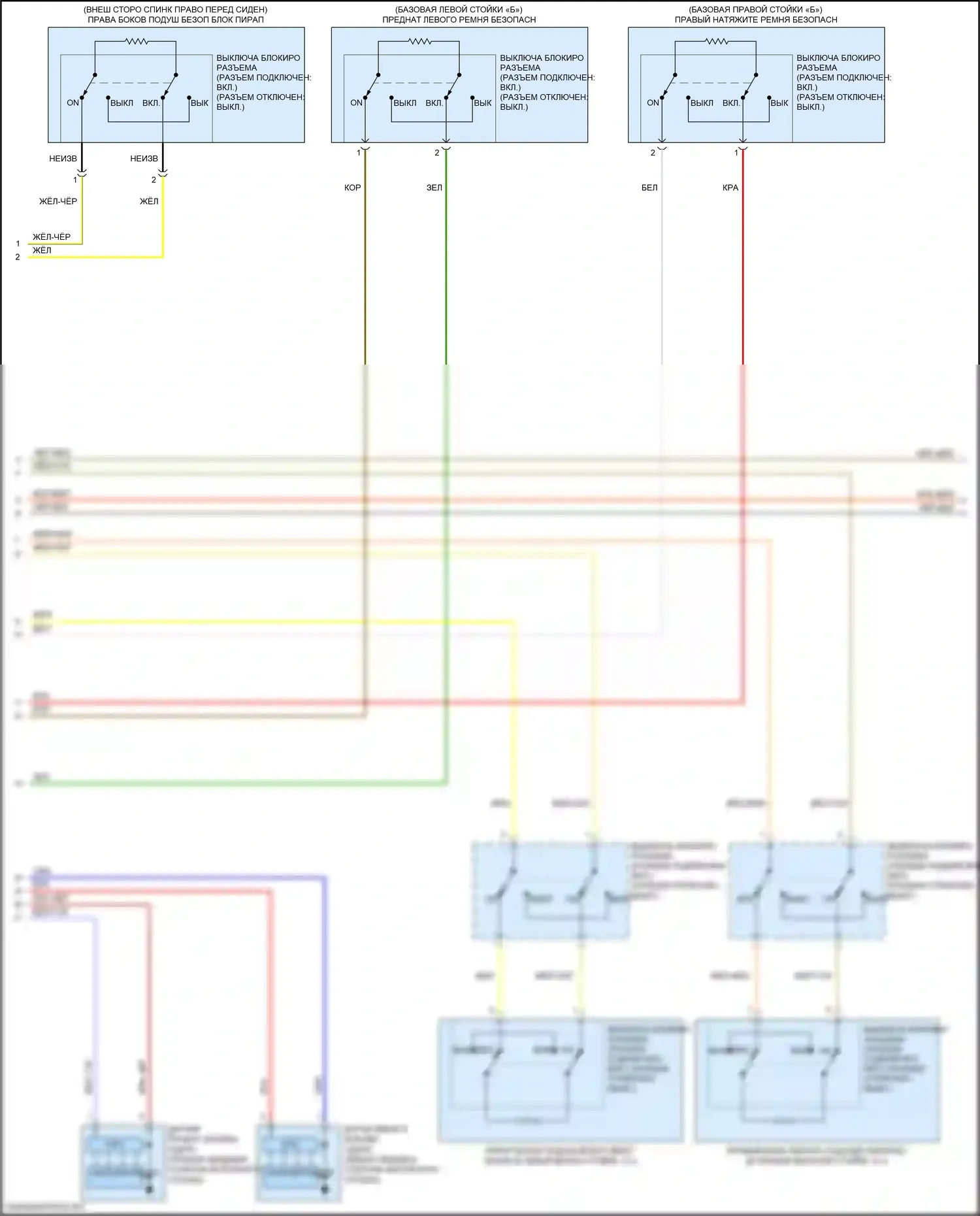 Lancer Mitsubishi X рестайлинг 2 (2015-2017): Электросхема подушек безопасности (2 из 4) 