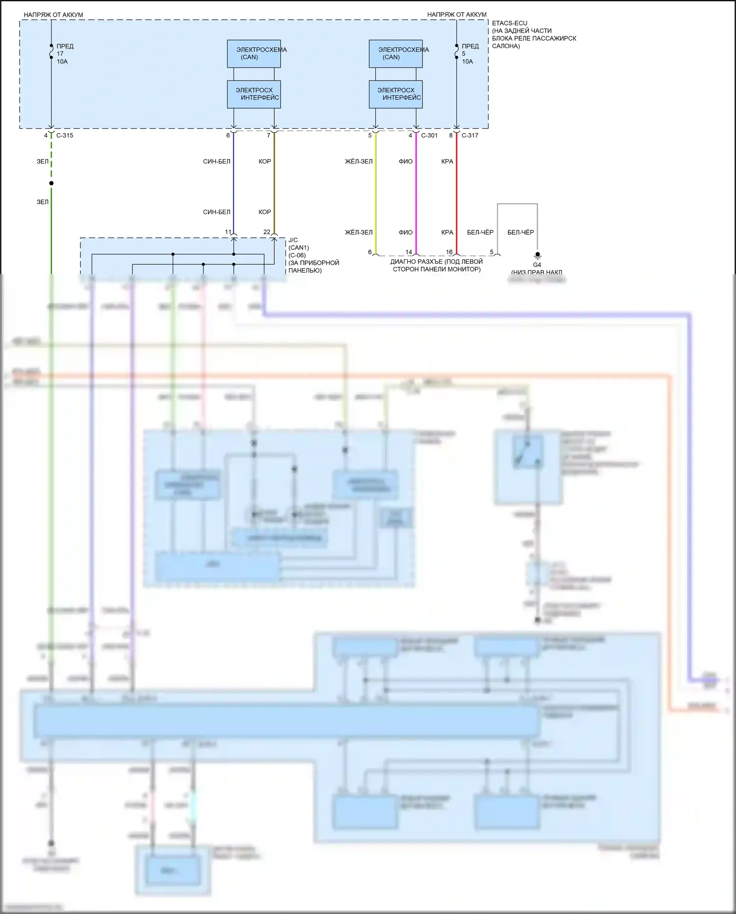 Lancer Mitsubishi X рестайлинг 2 (2015-2017): Электросхема подушек безопасности (3 из 4) 