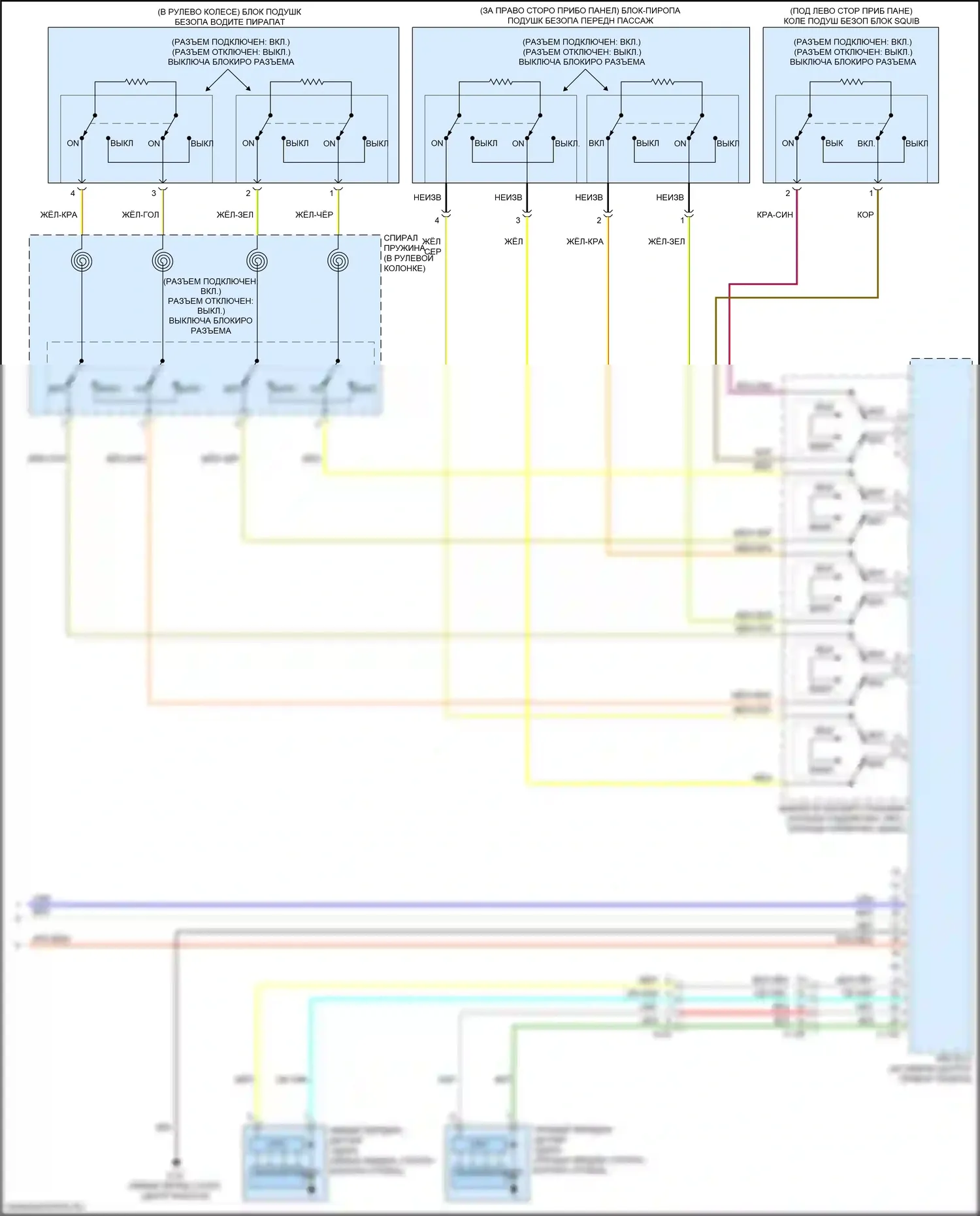 Lancer Mitsubishi X рестайлинг 2 (2015-2017): Электросхема подушек безопасности (4 из 4) 
